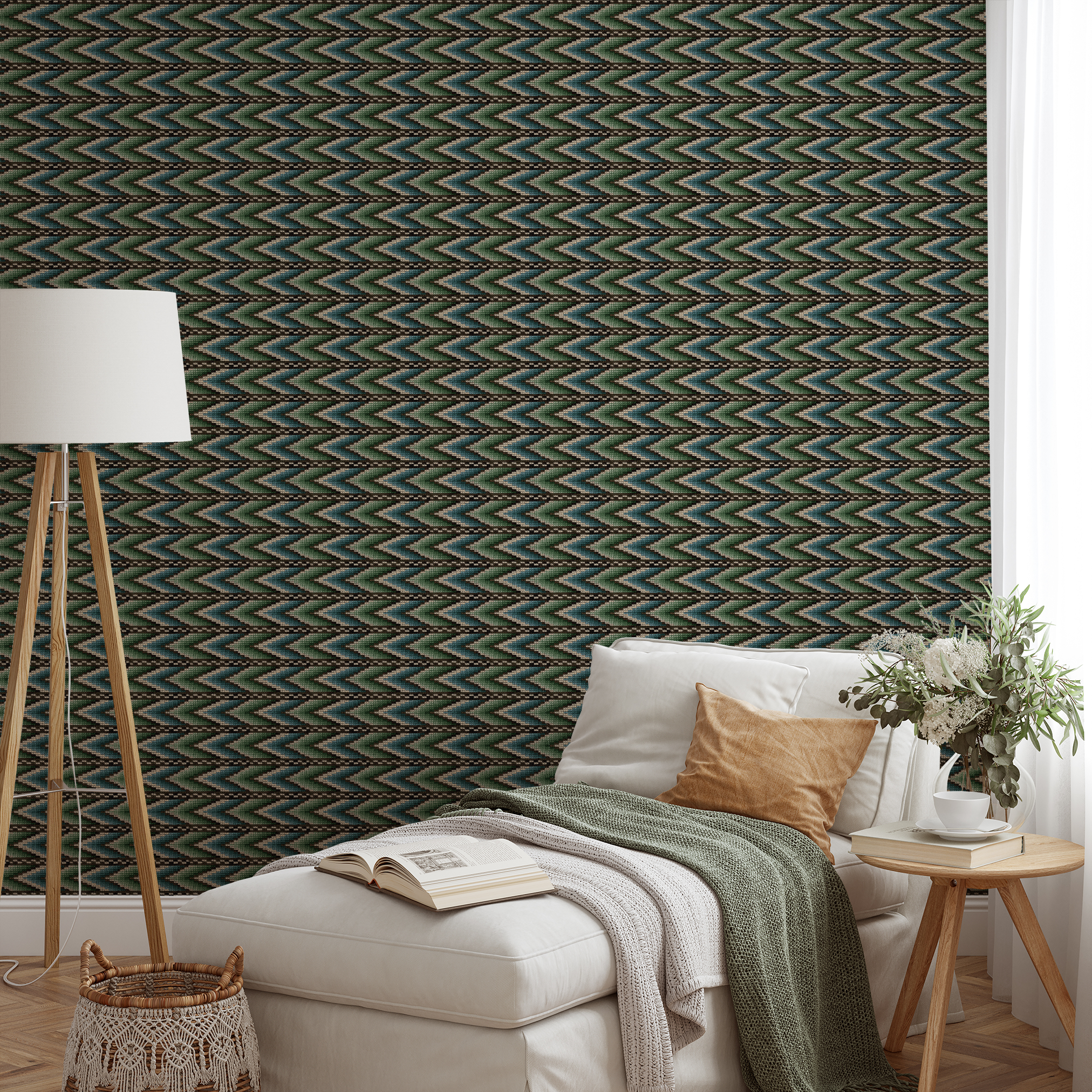 wallpaper lifestyle chaise mockup