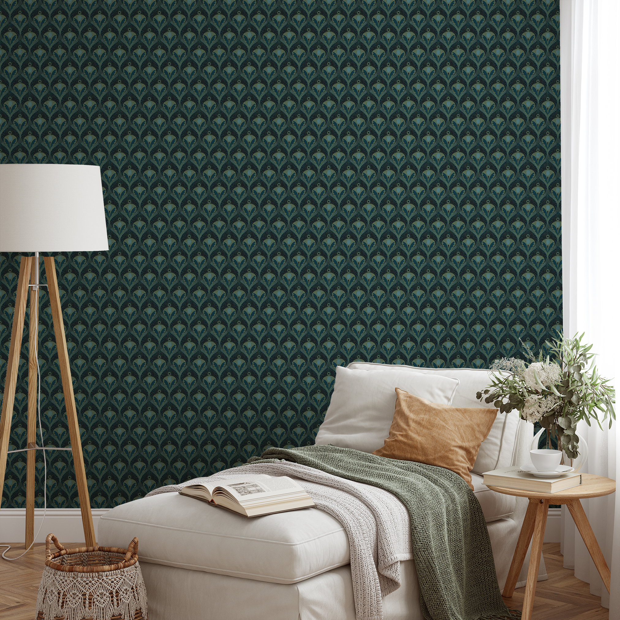 wallpaper lifestyle chaise mockup