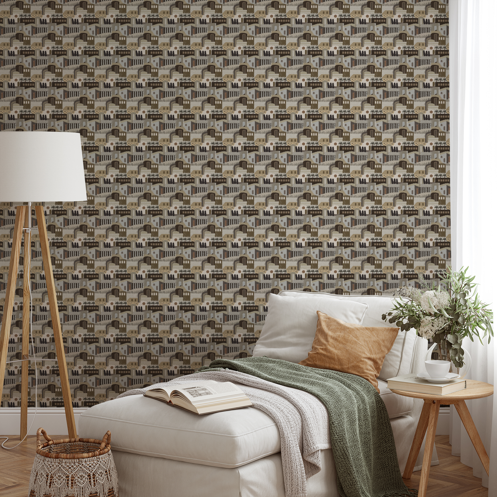 wallpaper lifestyle chaise mockup