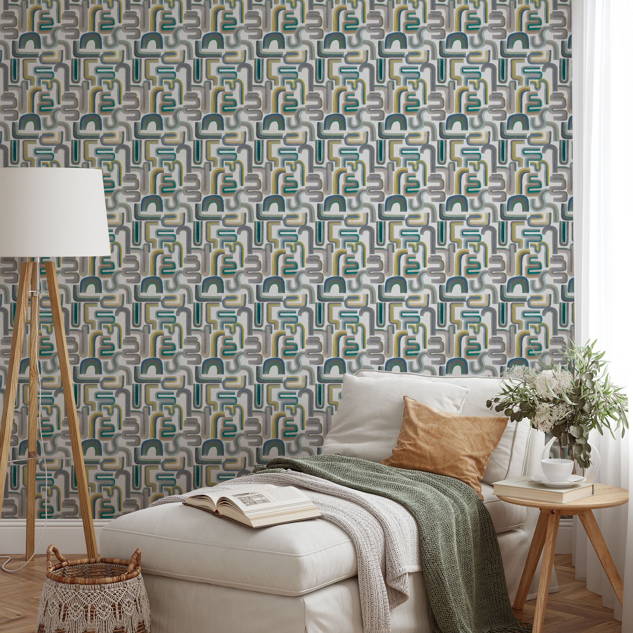 wallpaper lifestyle chaise mockup
