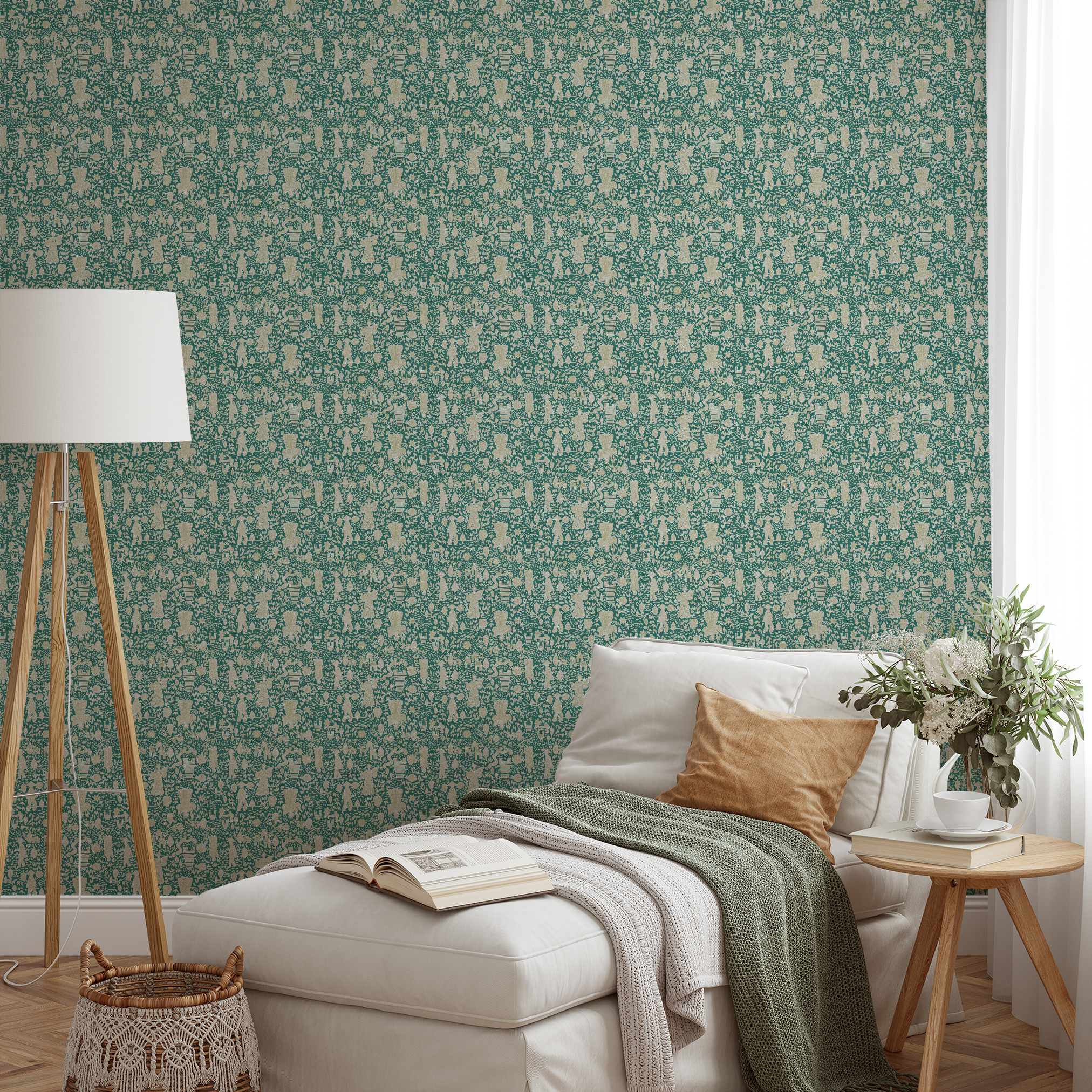 wallpaper lifestyle chaise mockup