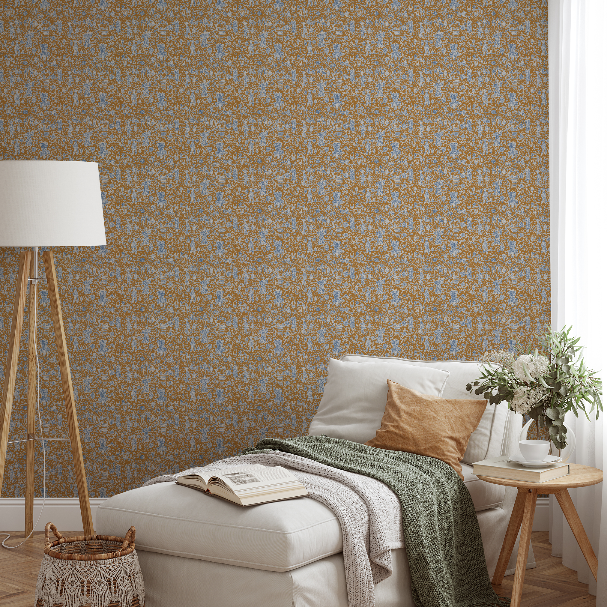 wallpaper lifestyle chaise mockup
