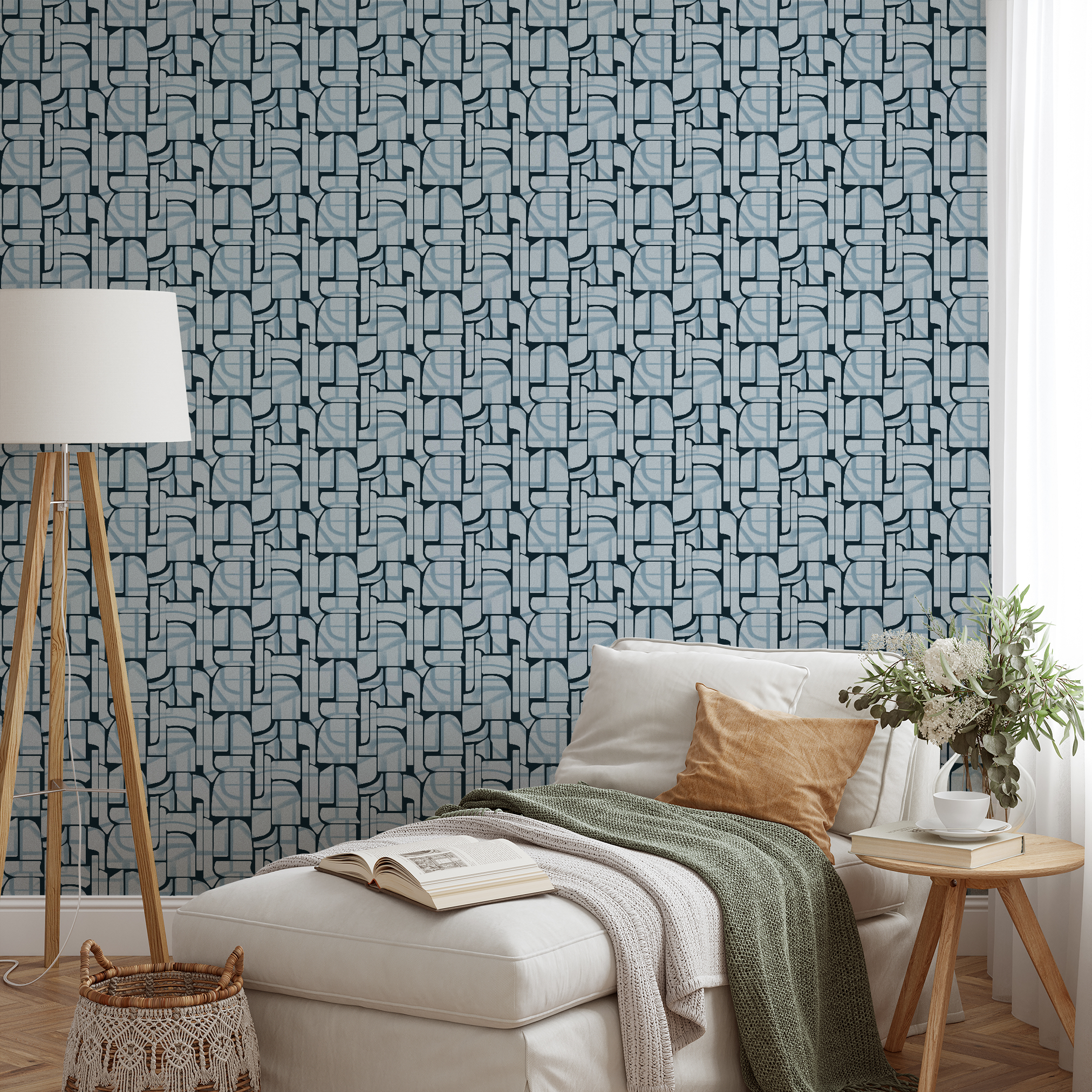 wallpaper lifestyle chaise mockup