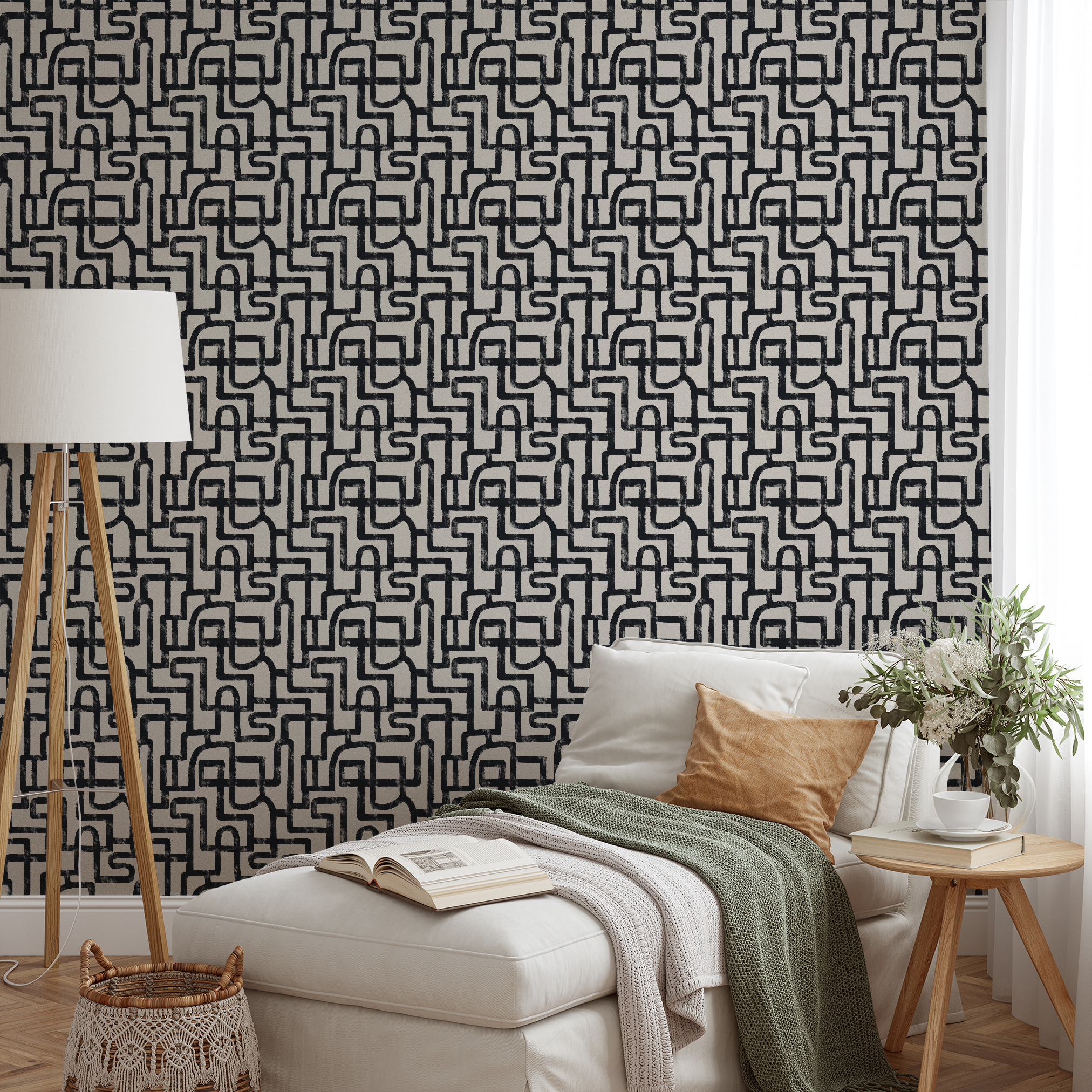 wallpaper lifestyle chaise mockup