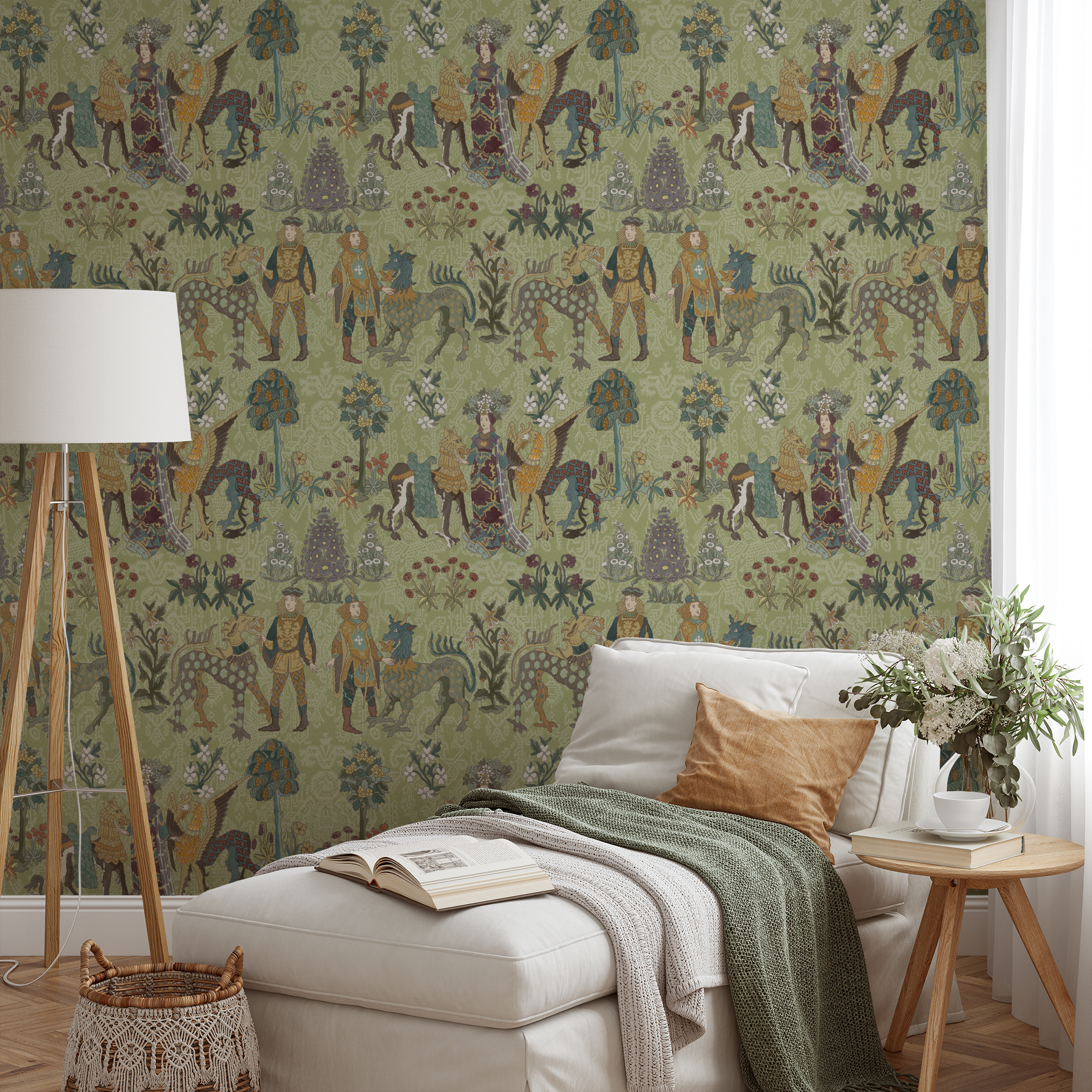 wallpaper lifestyle chaise mockup