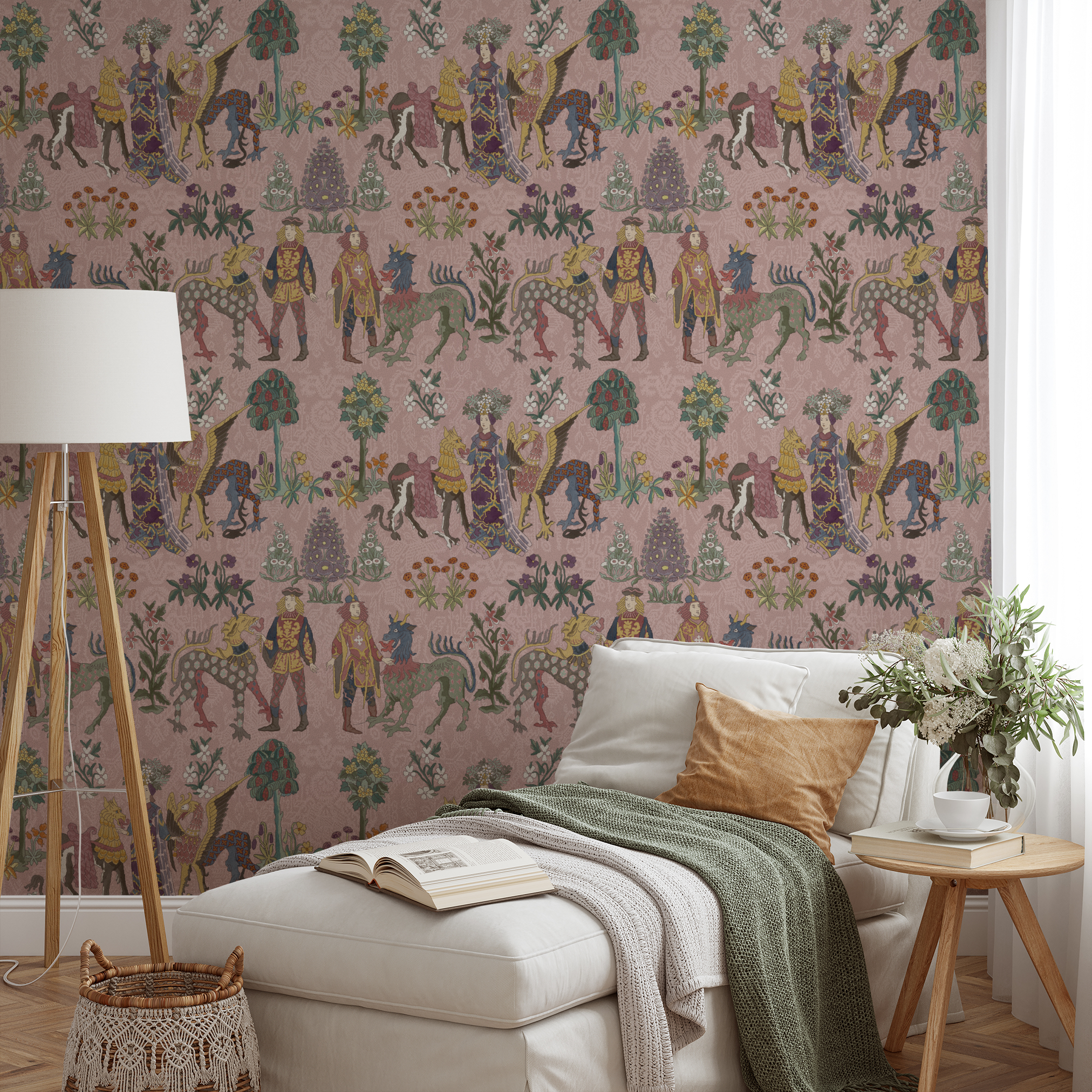 wallpaper lifestyle chaise mockup