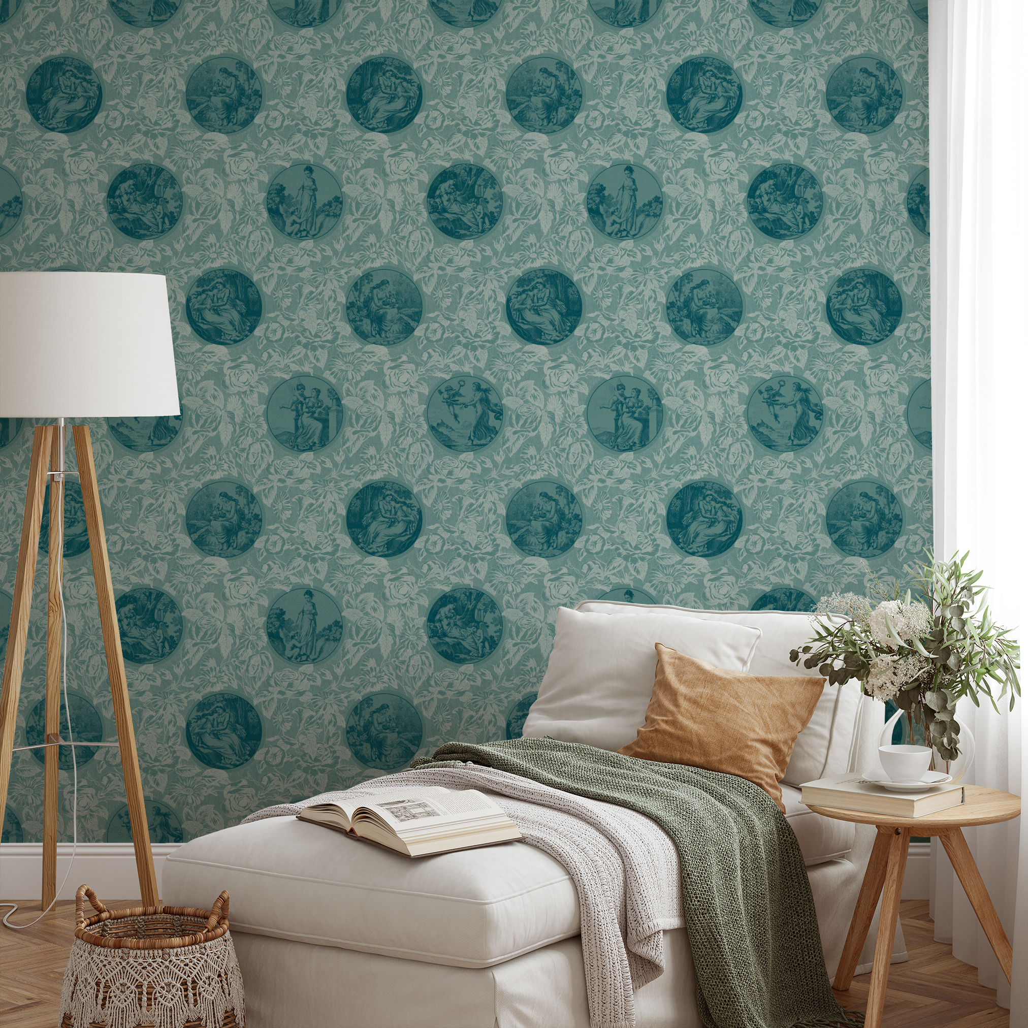 wallpaper lifestyle chaise mockup