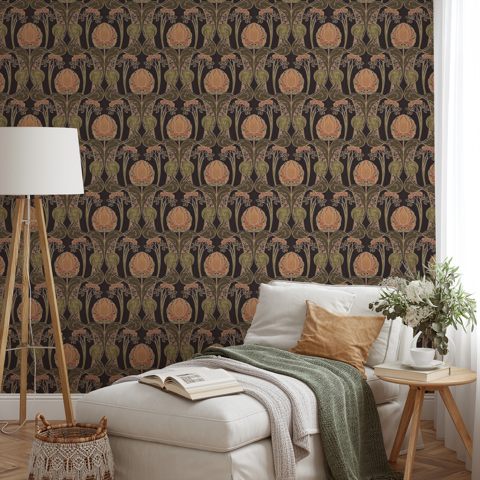 wallpaper lifestyle chaise mockup