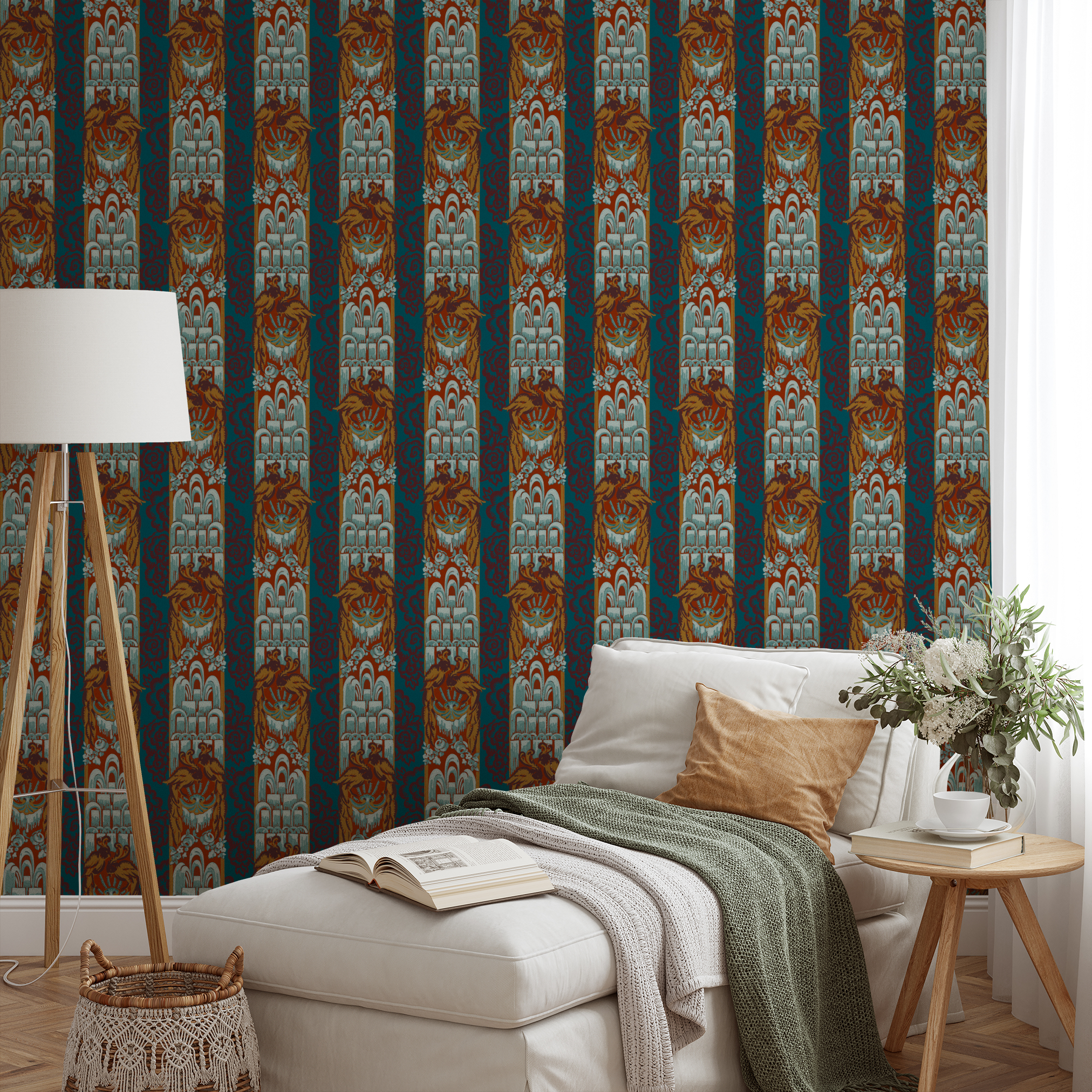 wallpaper lifestyle chaise mockup