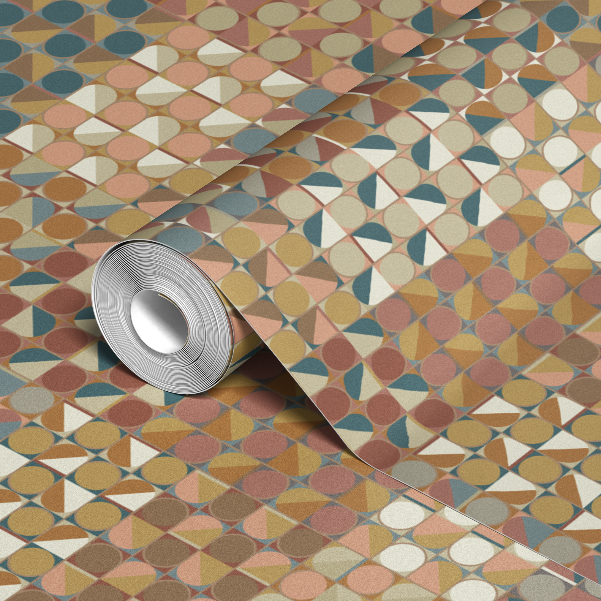 wallpaper roll closeup mockup