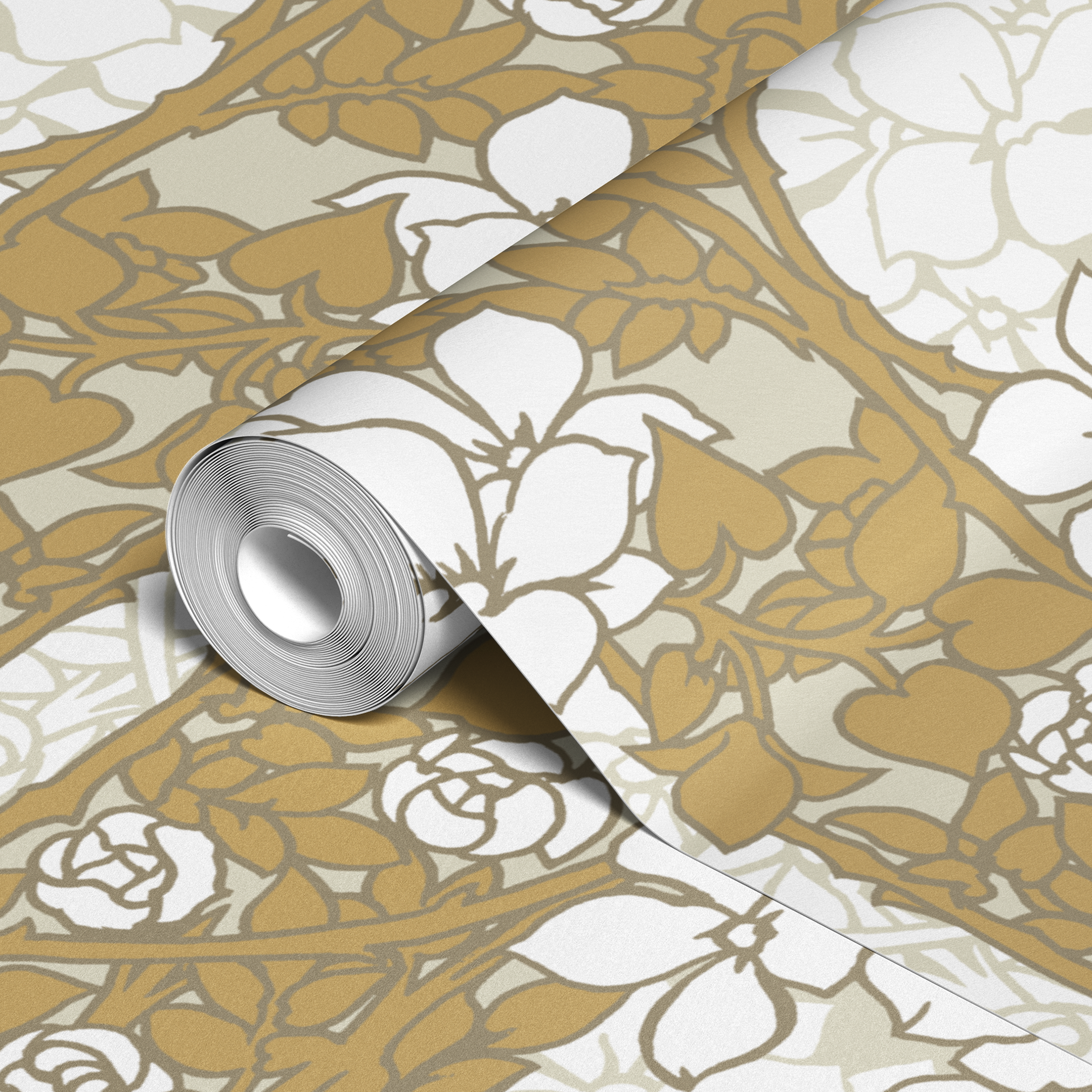 wallpaper roll closeup mockup