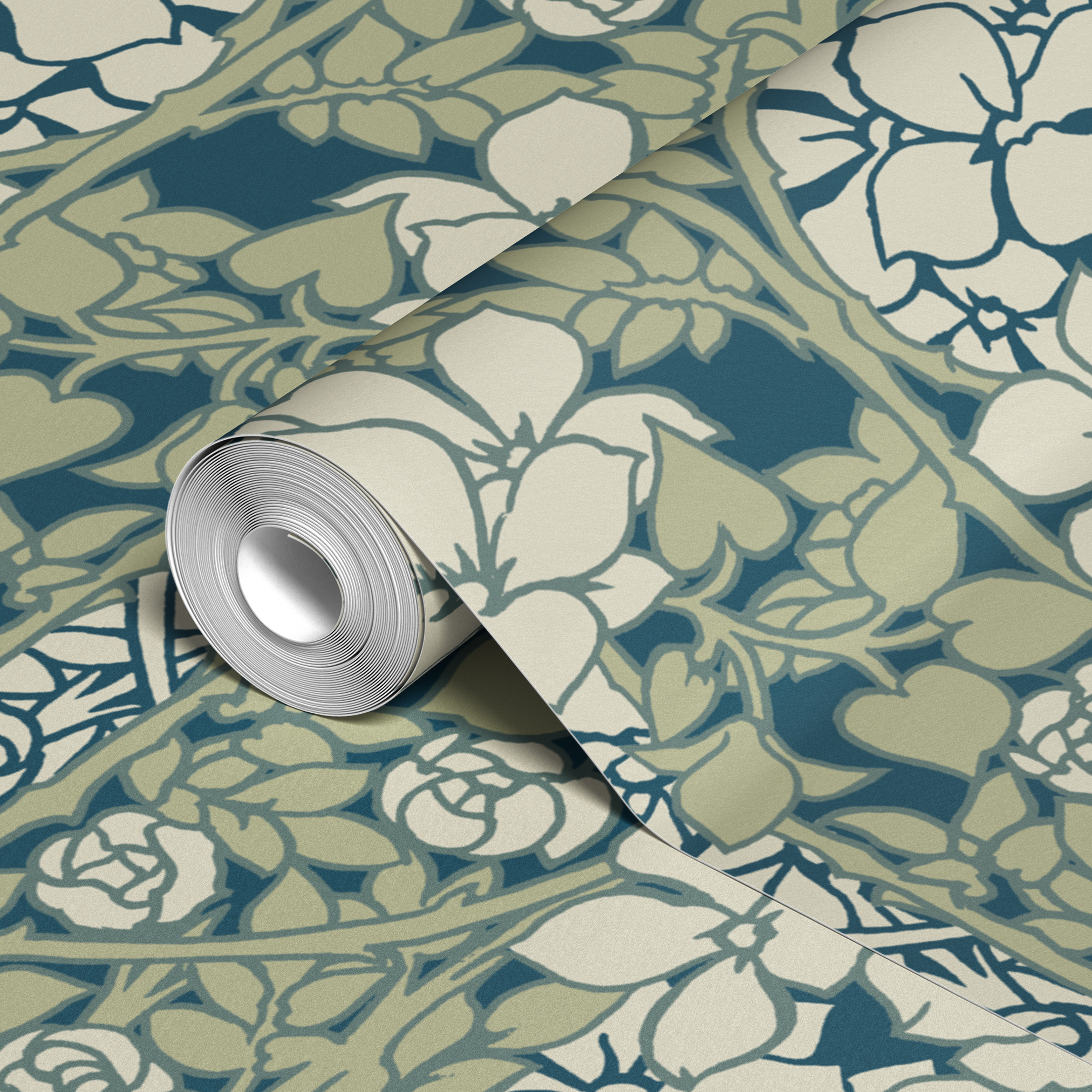 wallpaper roll closeup mockup