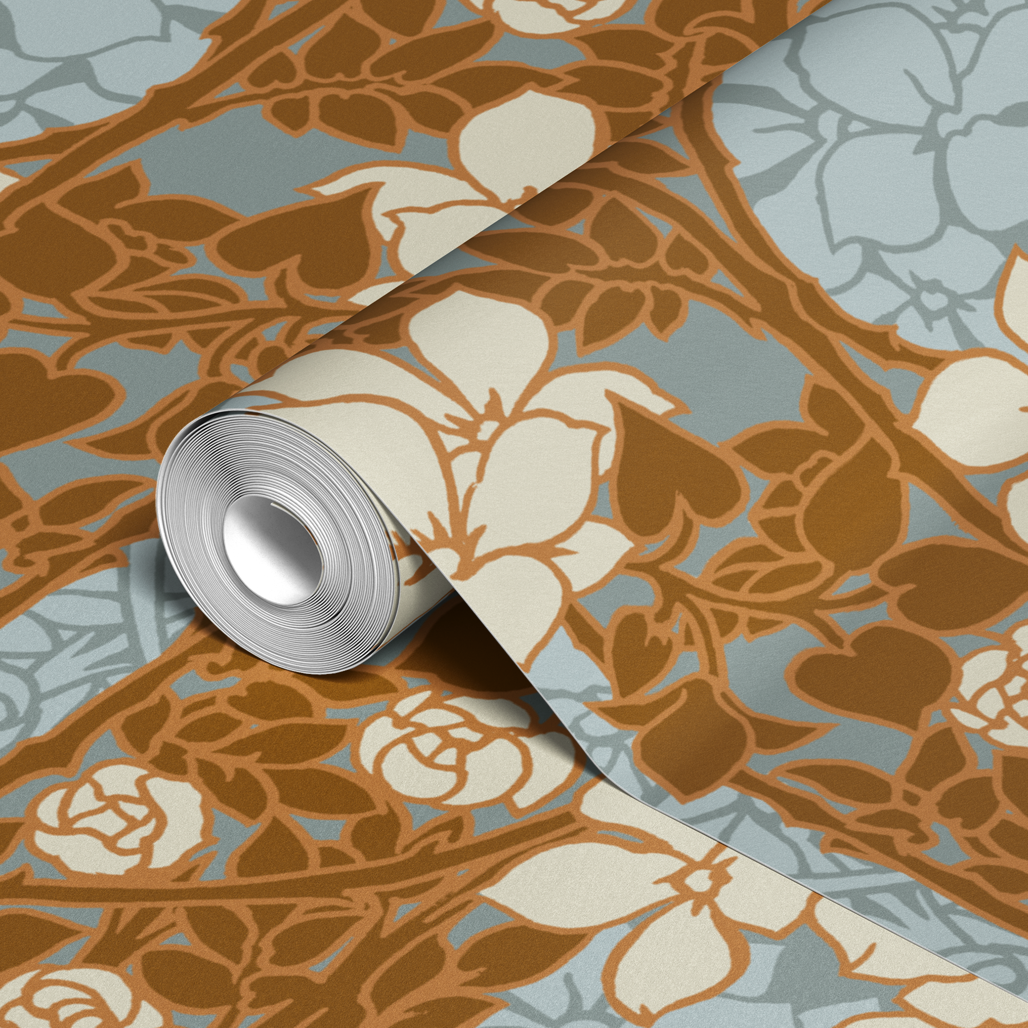 wallpaper roll closeup mockup