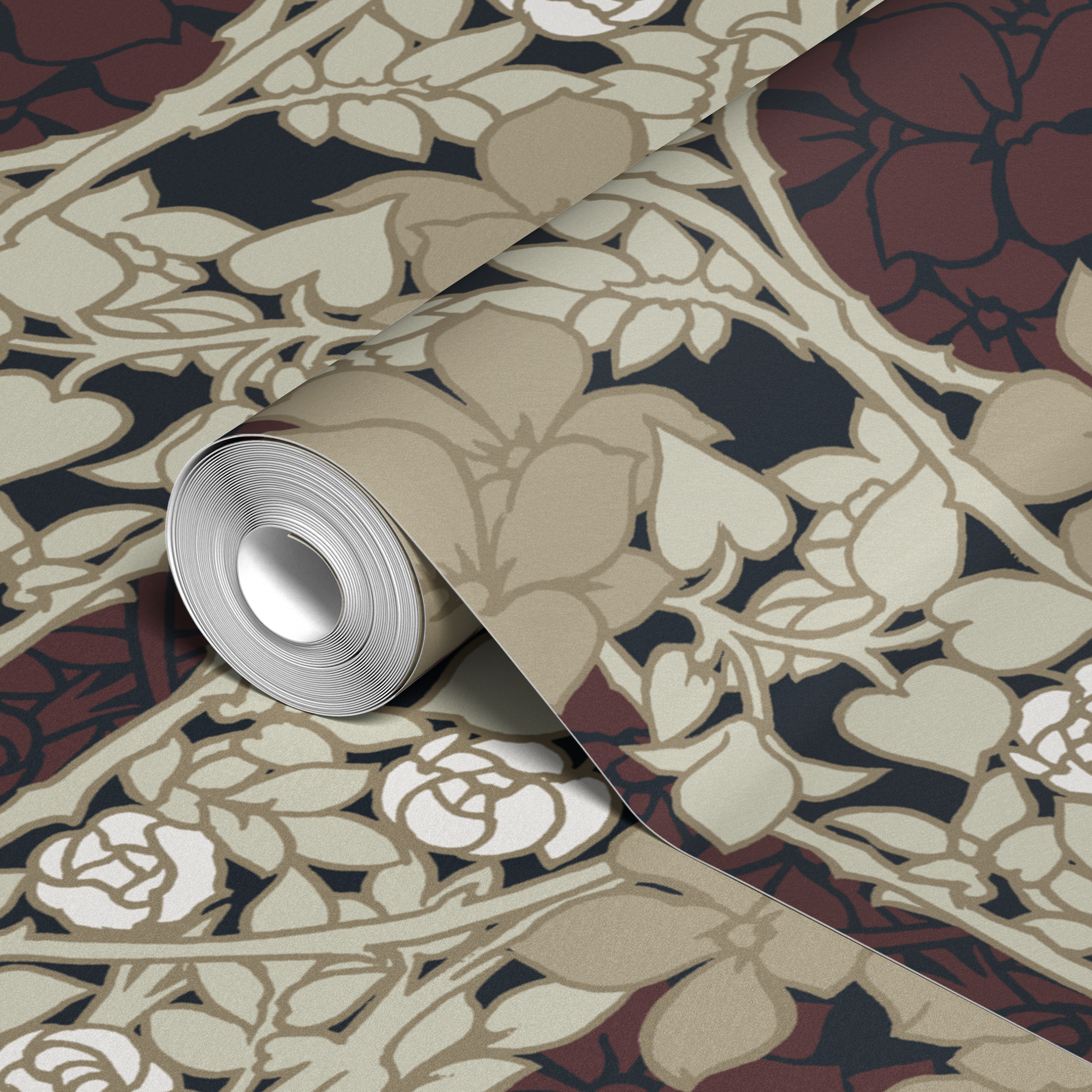 wallpaper roll closeup mockup