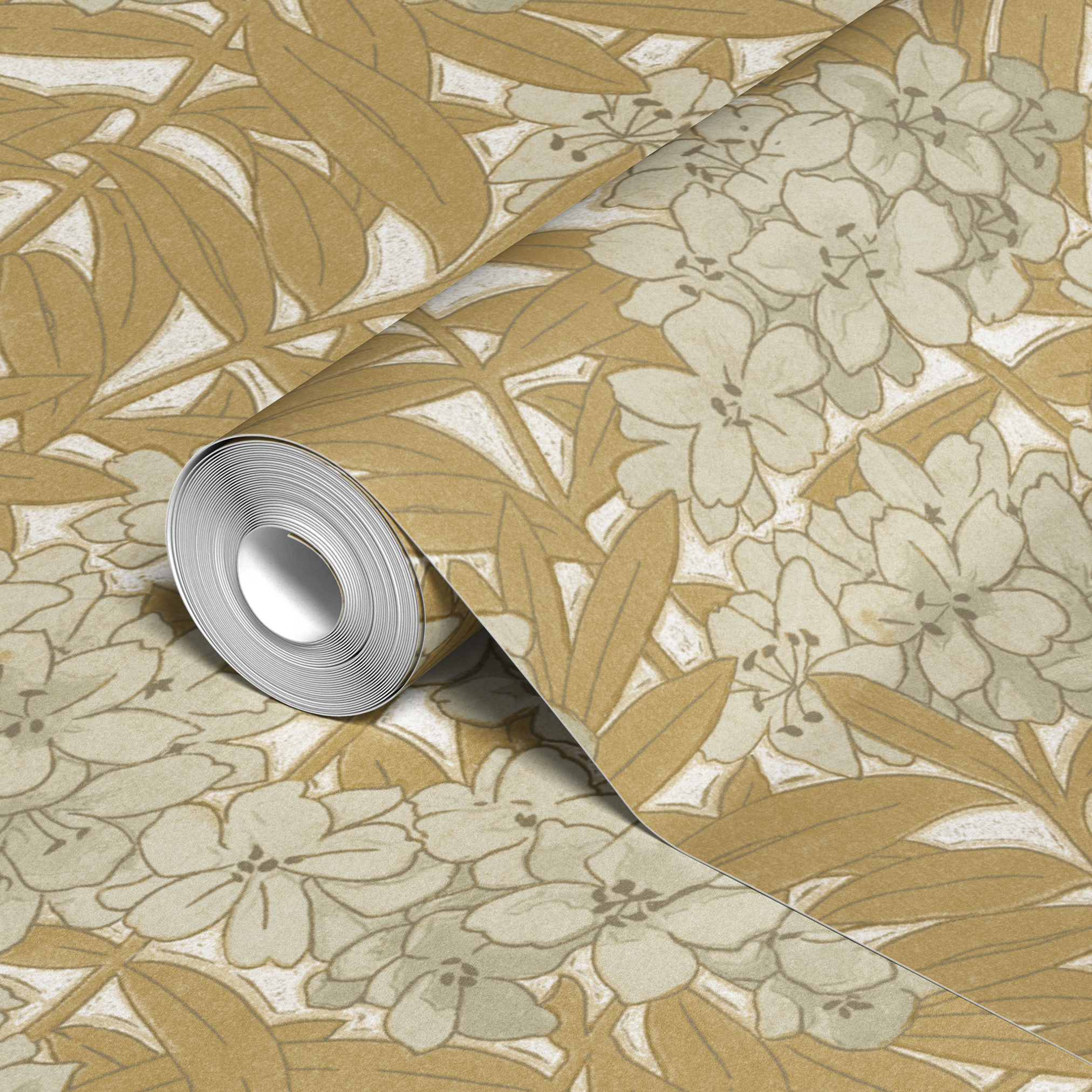 wallpaper roll closeup mockup