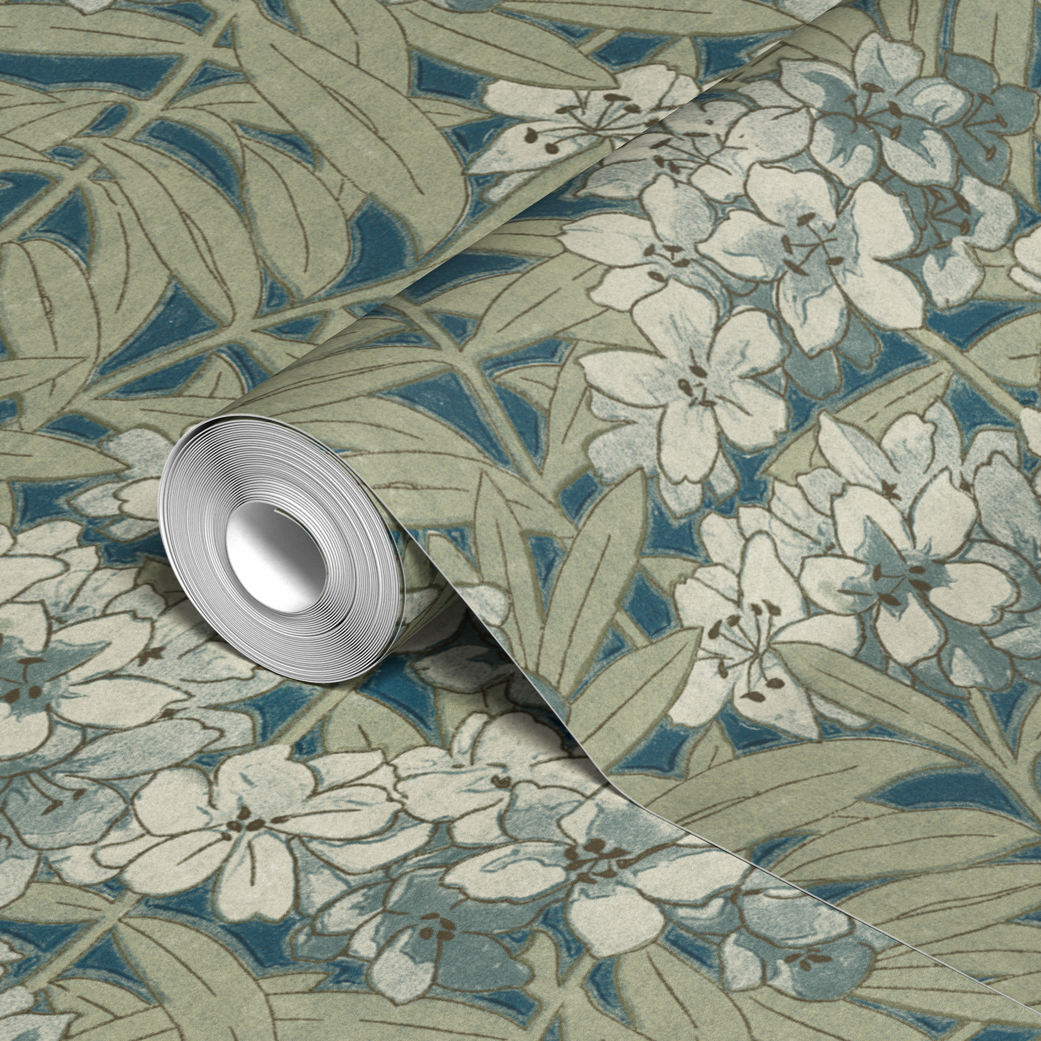 wallpaper roll closeup mockup