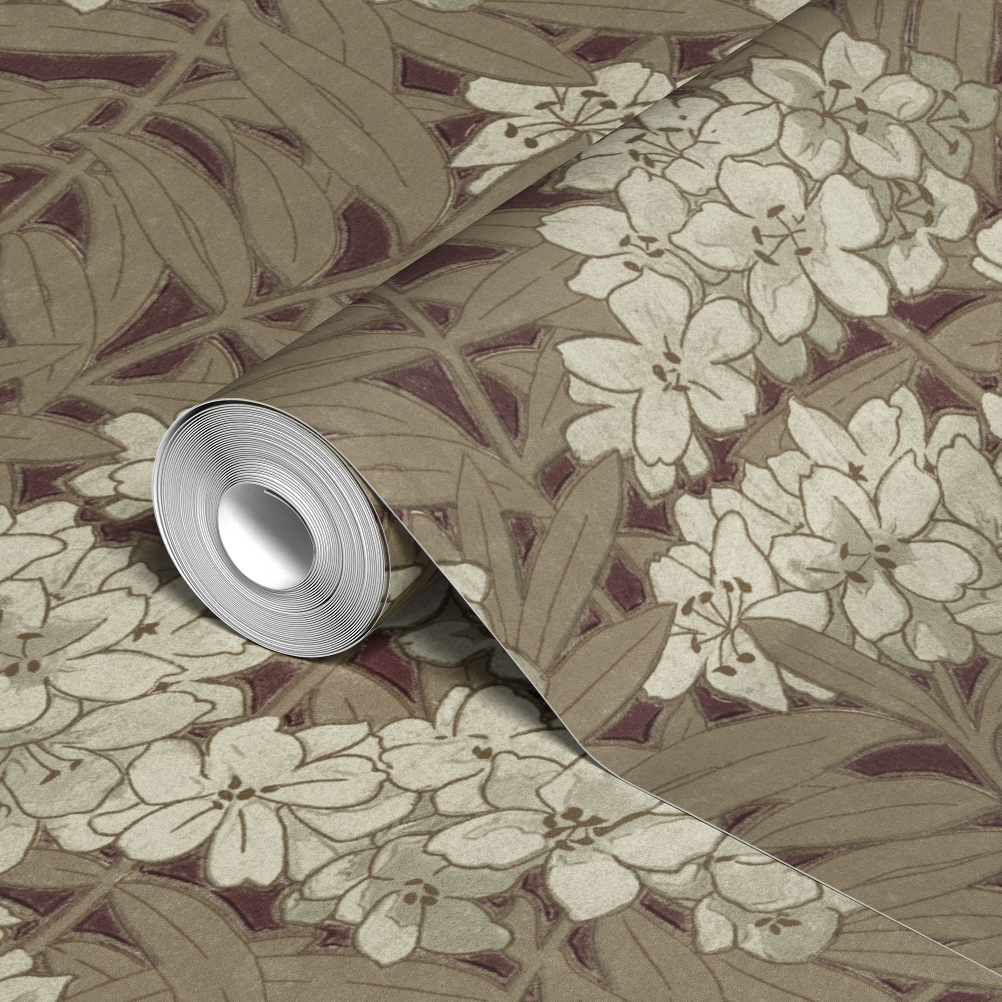 wallpaper roll closeup mockup