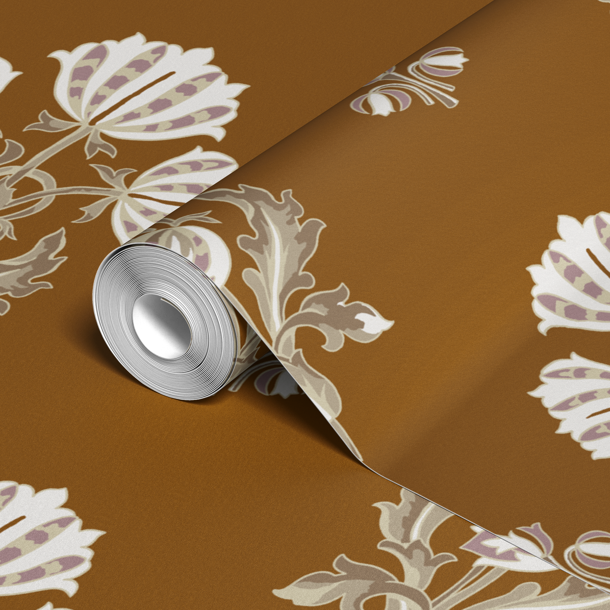 wallpaper roll closeup mockup