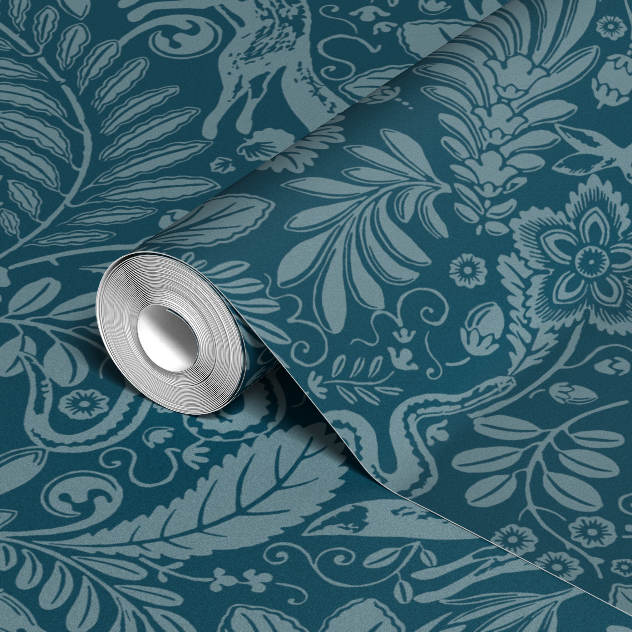 wallpaper roll closeup mockup