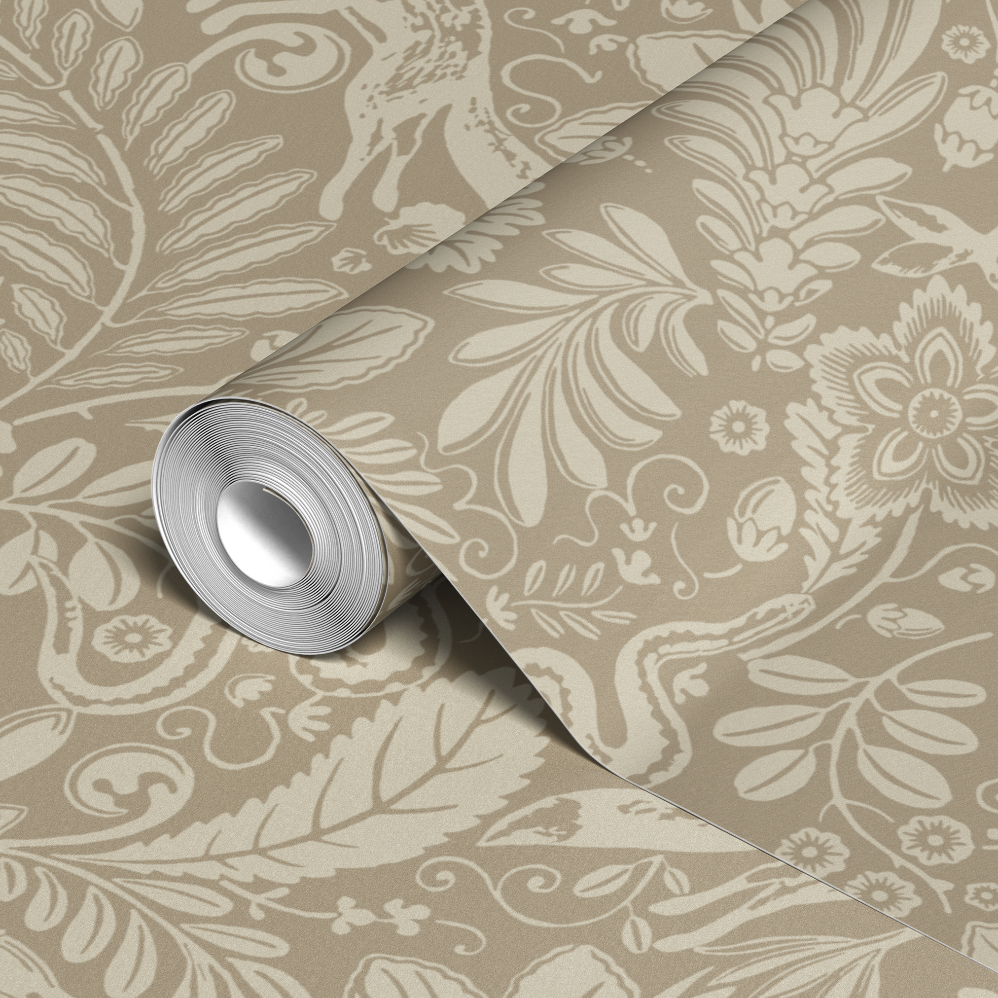 wallpaper roll closeup mockup