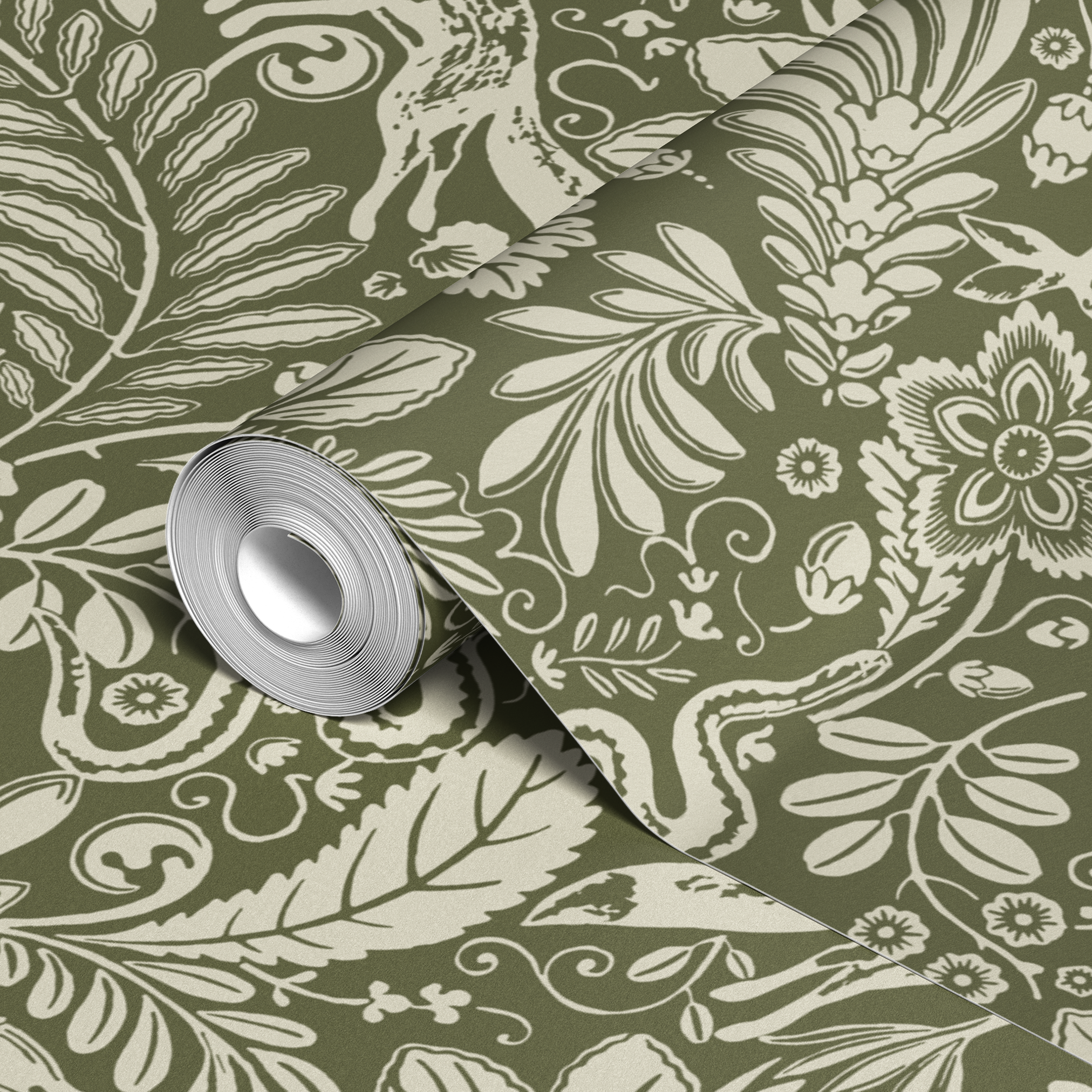 wallpaper roll closeup mockup