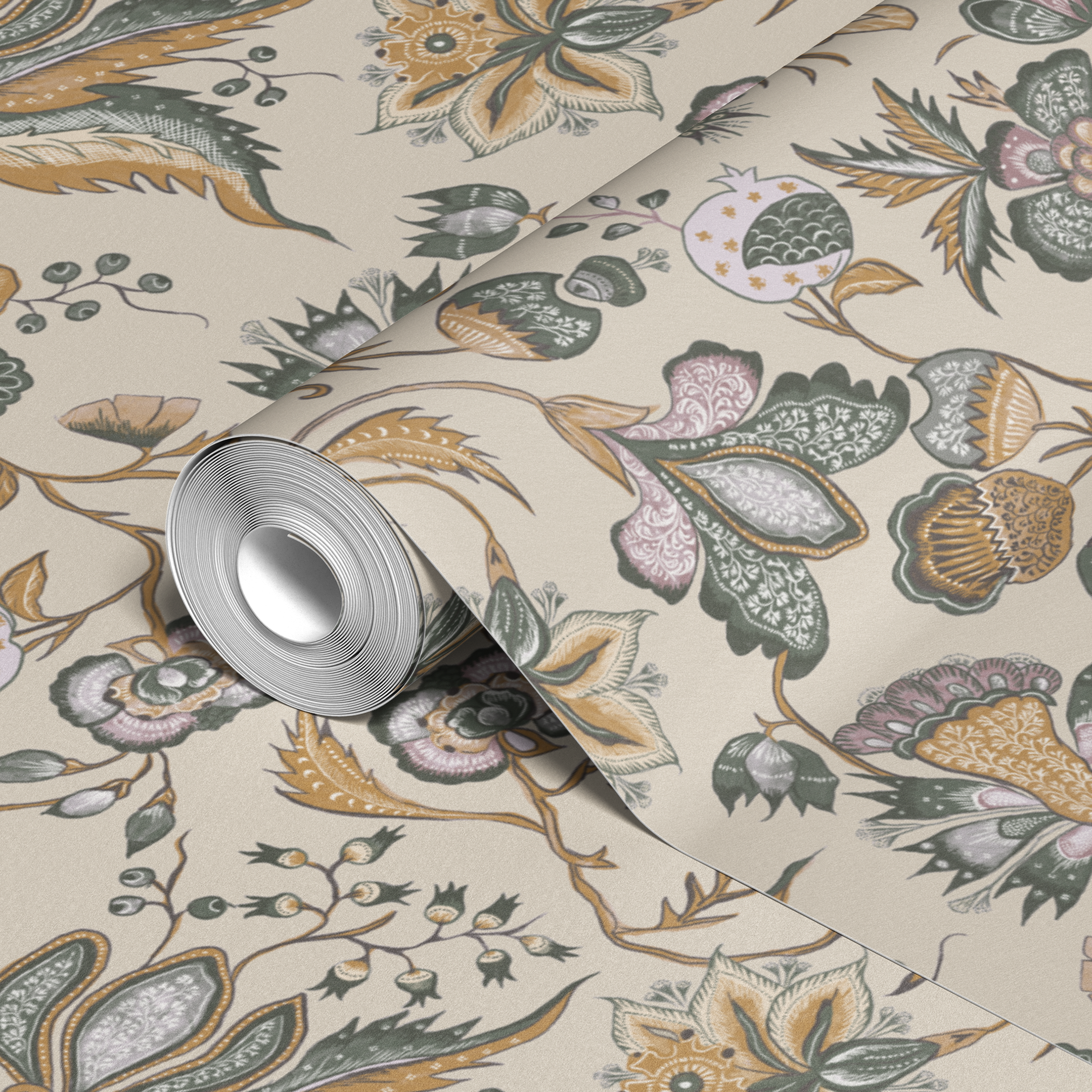 wallpaper roll closeup mockup