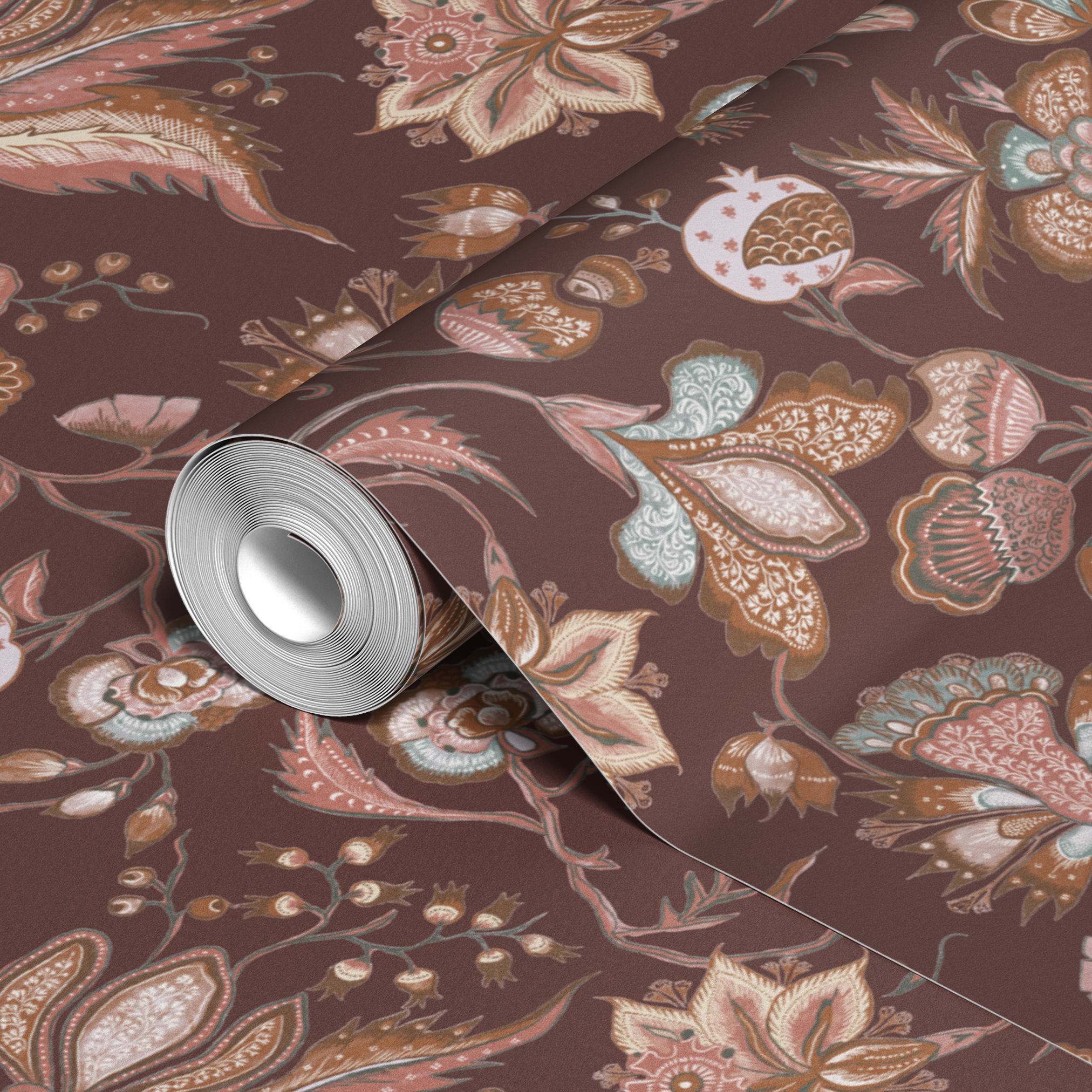 wallpaper roll closeup mockup