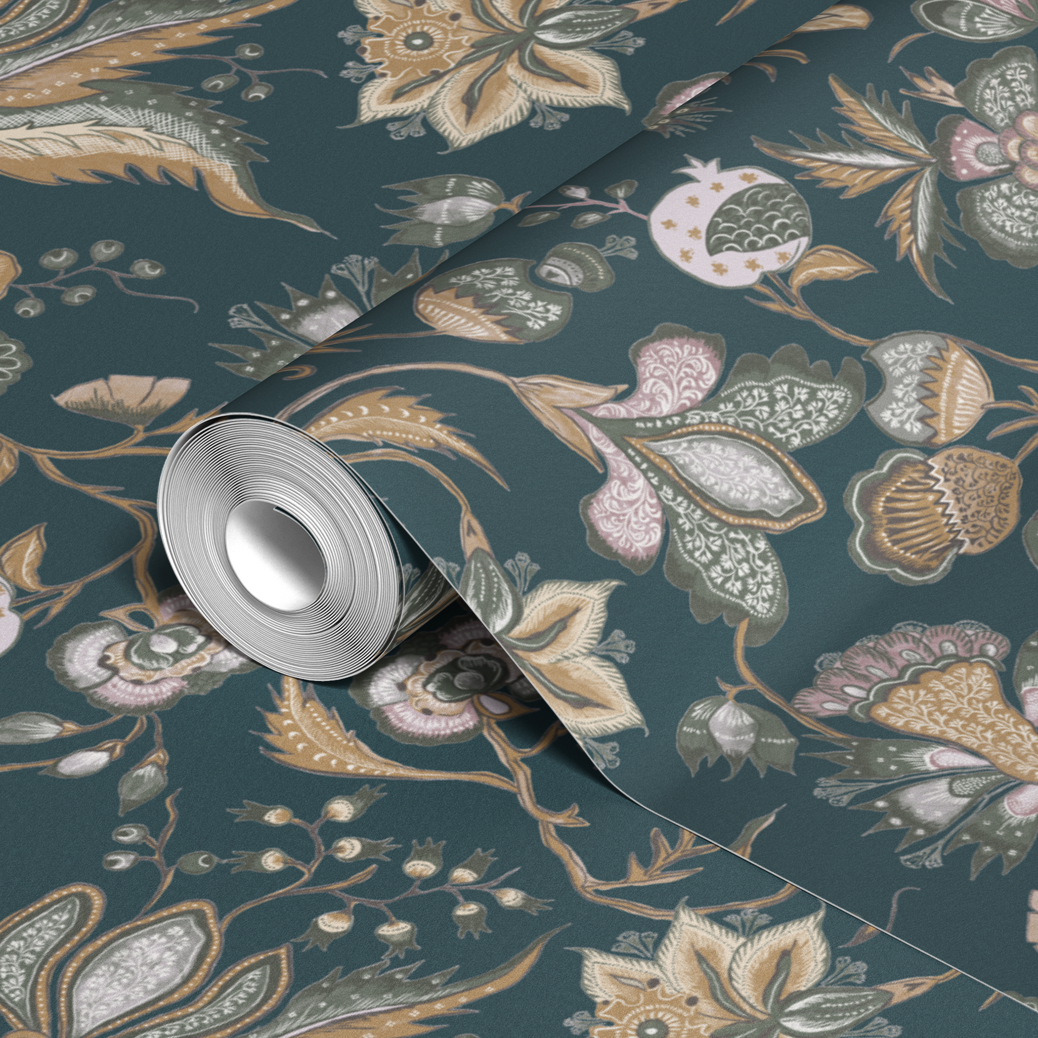 wallpaper roll closeup mockup