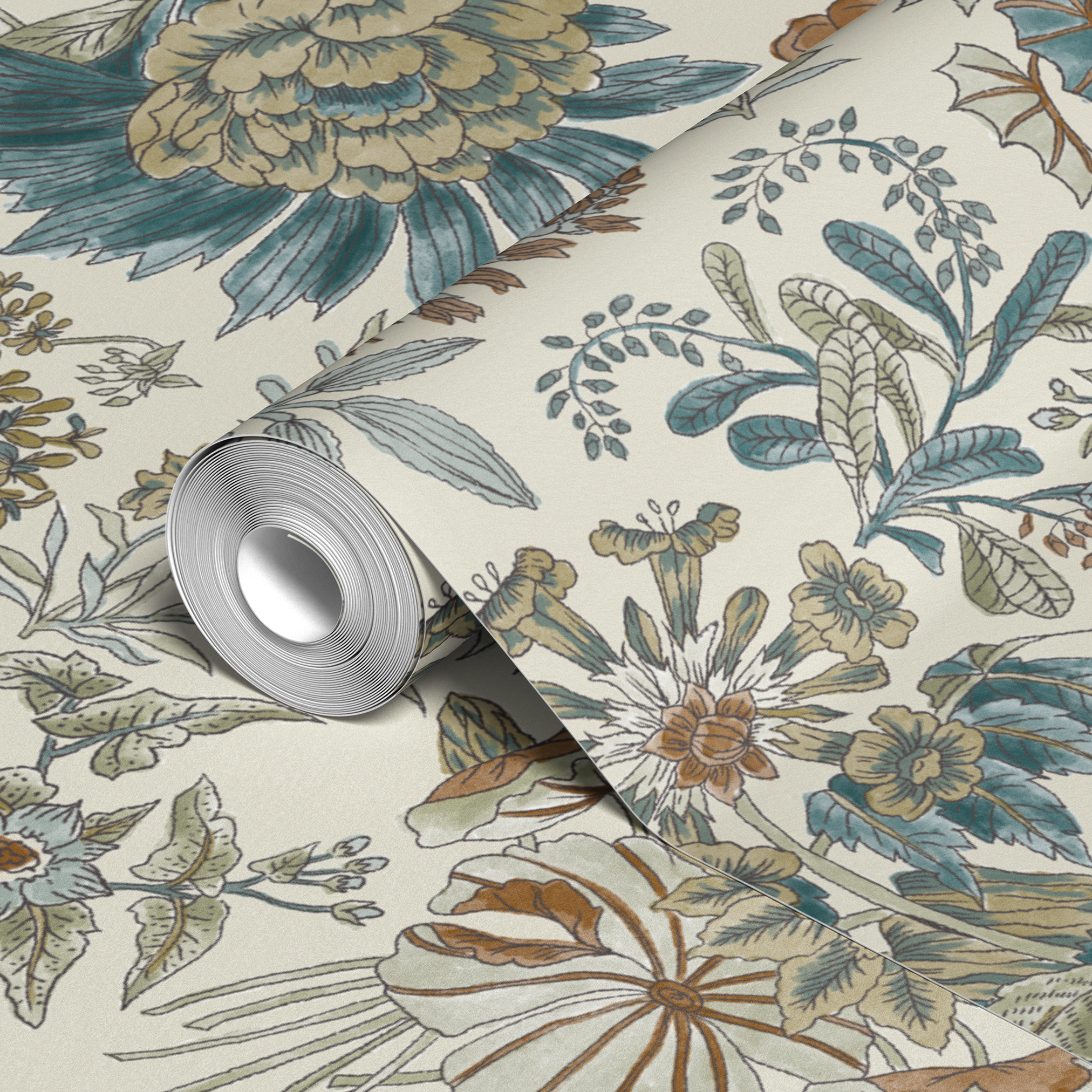 wallpaper roll closeup mockup