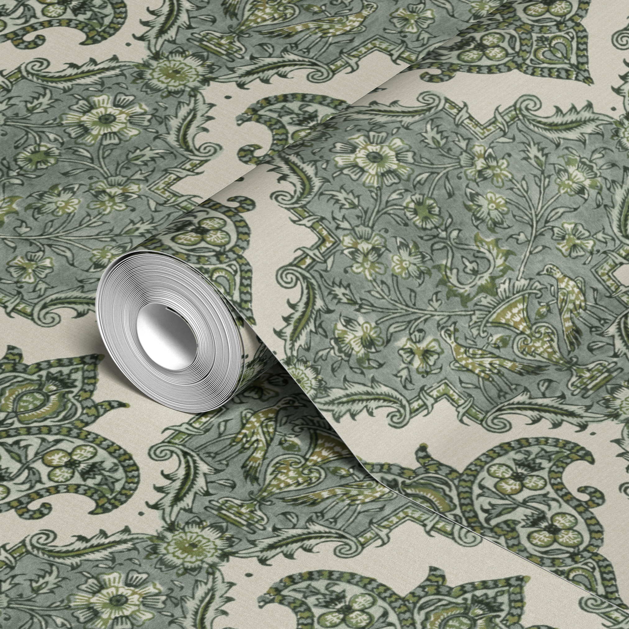 wallpaper roll closeup mockup