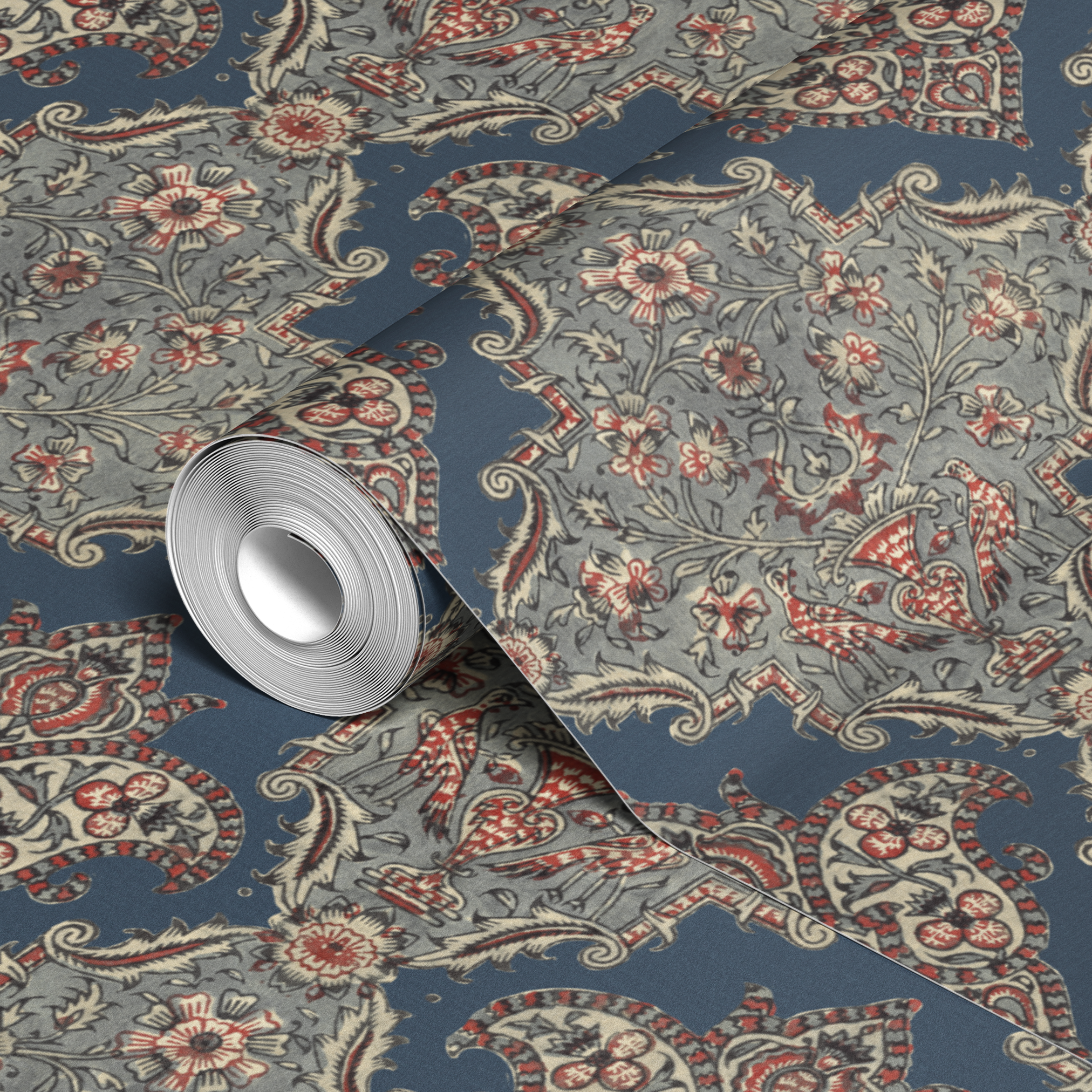 wallpaper roll closeup mockup