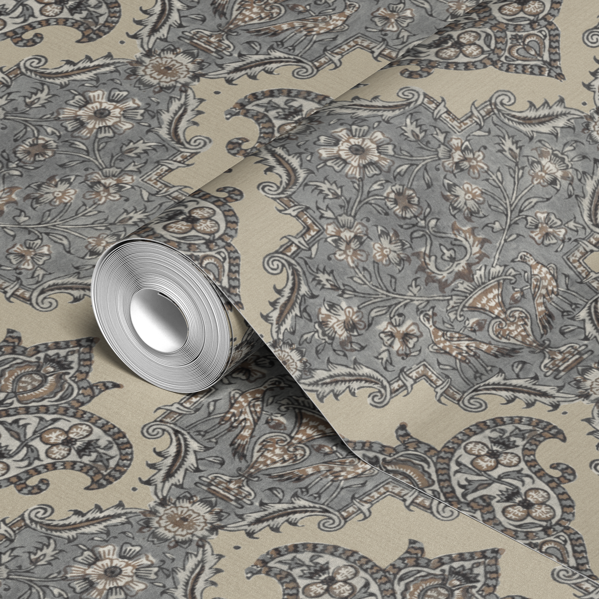 wallpaper roll closeup mockup