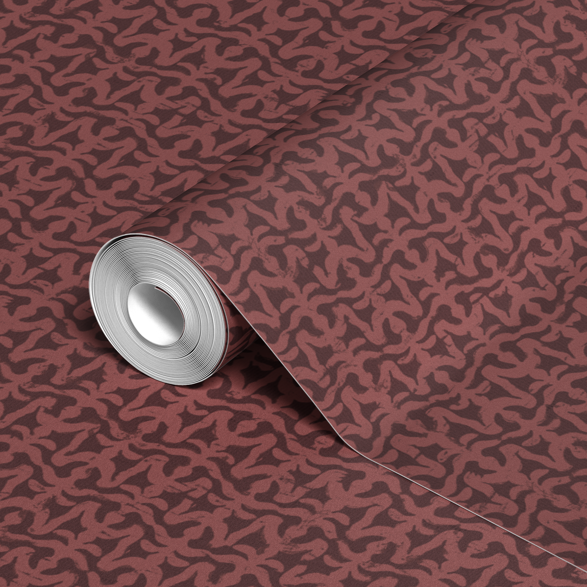 wallpaper roll closeup mockup