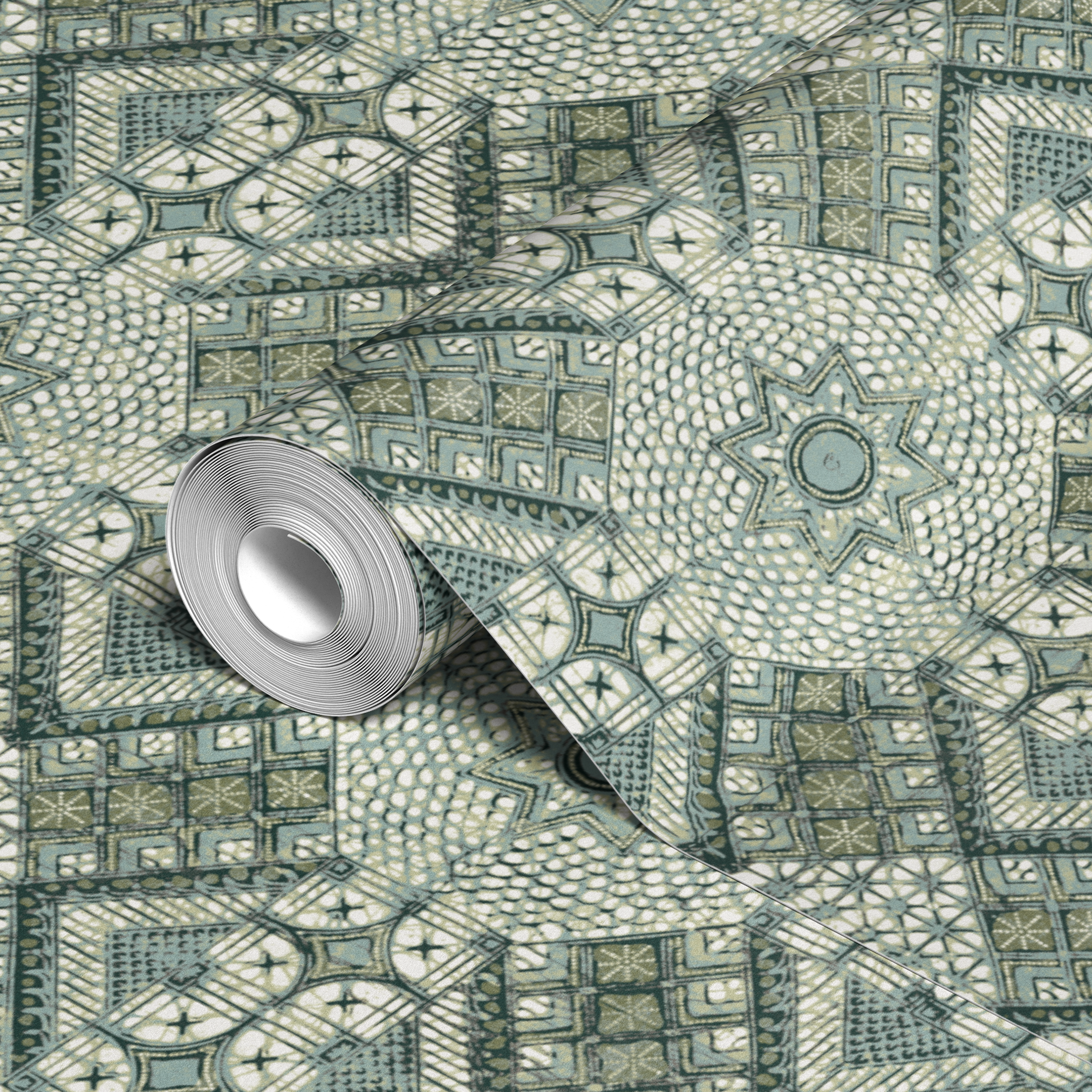 wallpaper roll closeup mockup