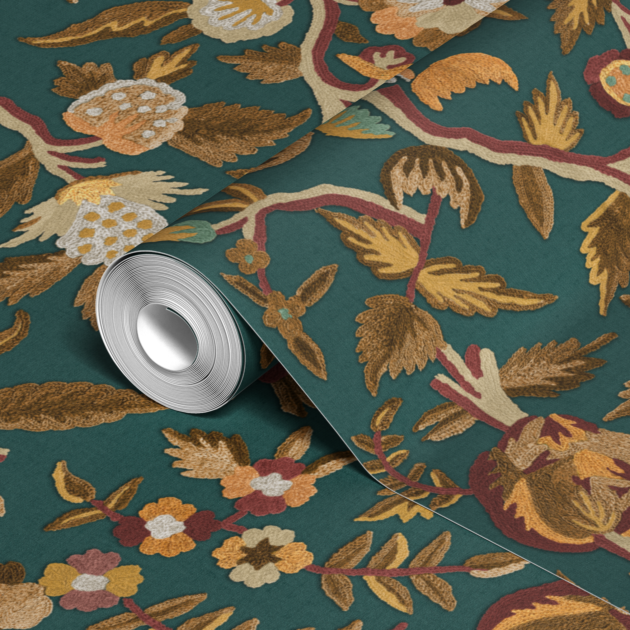 wallpaper roll closeup mockup