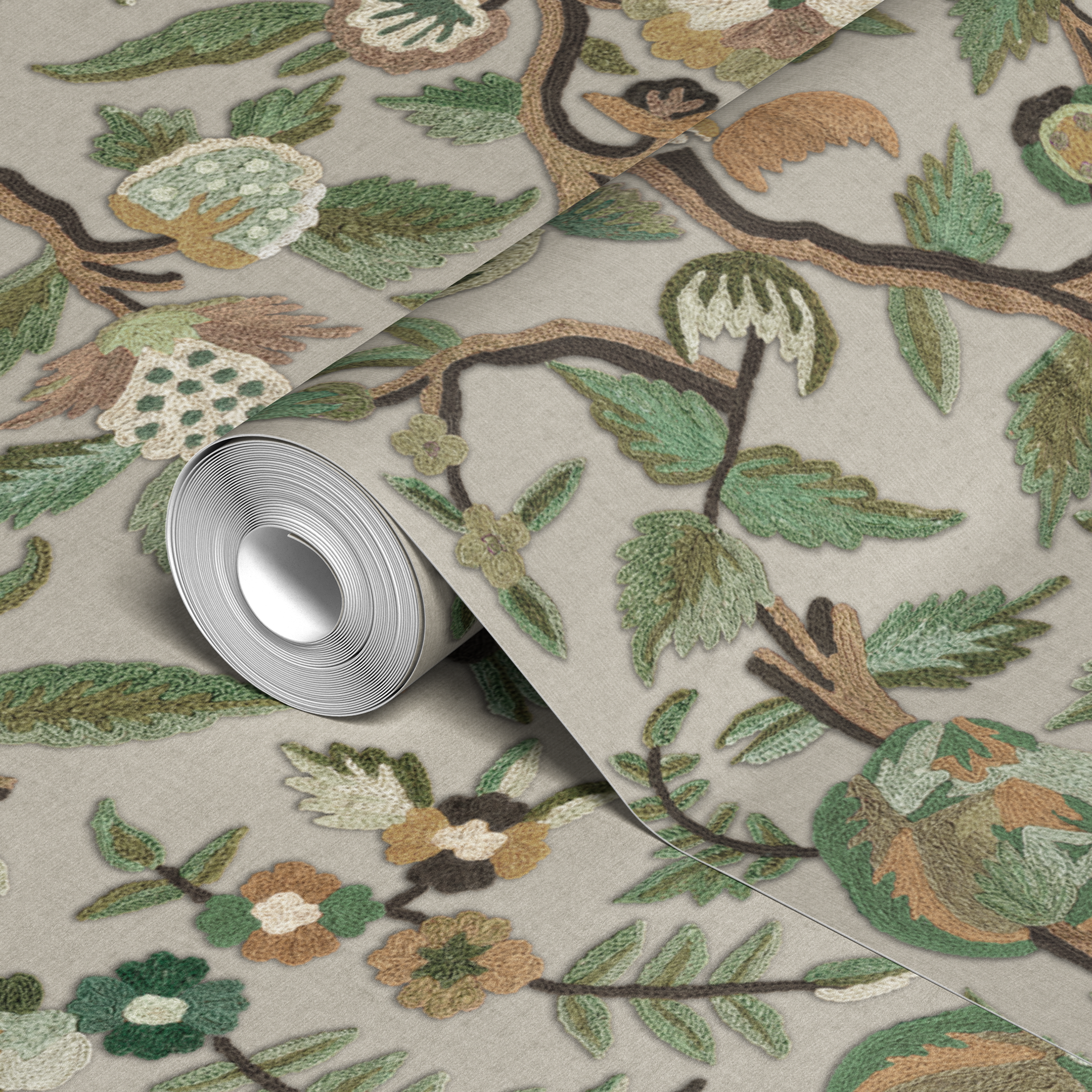 wallpaper roll closeup mockup