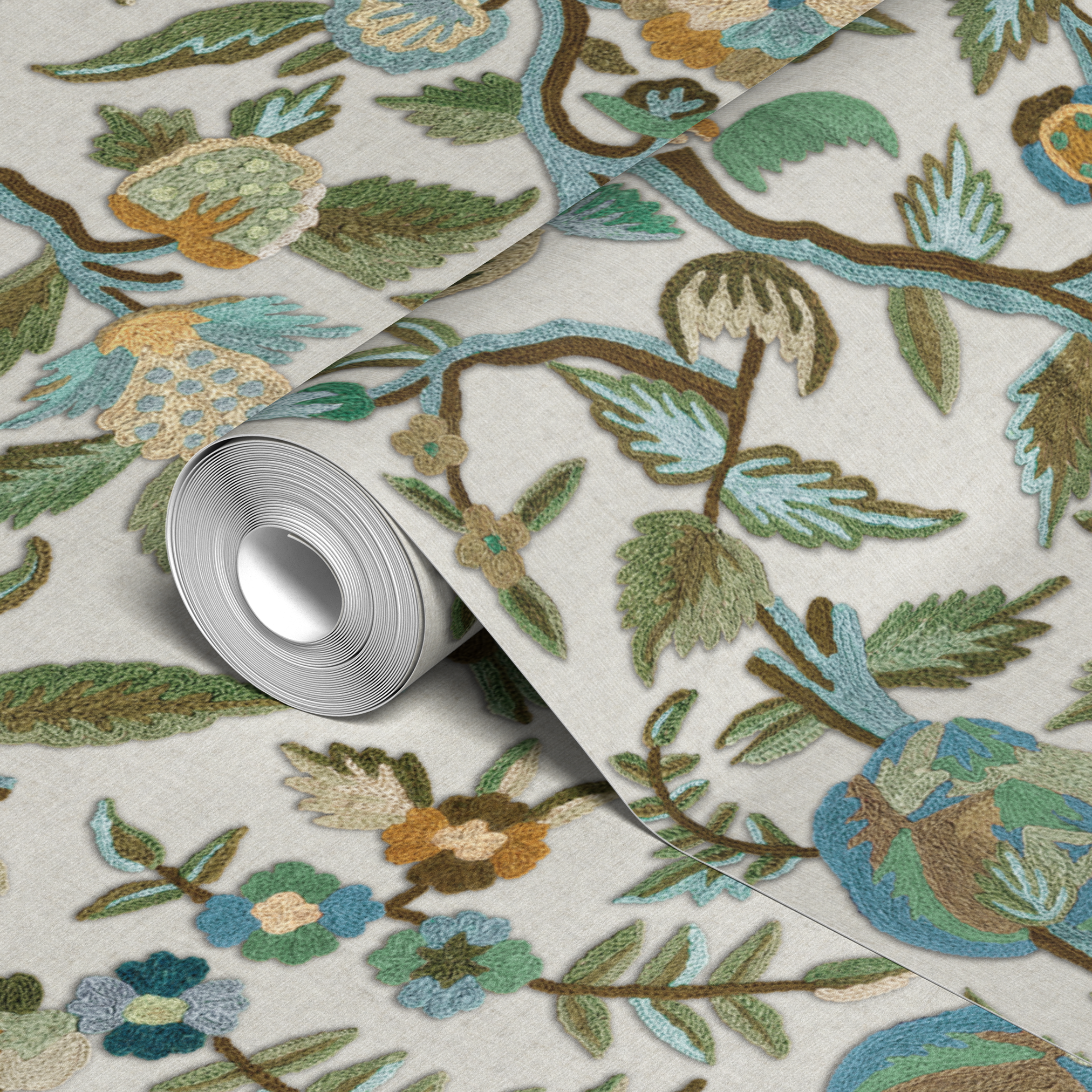 wallpaper roll closeup mockup