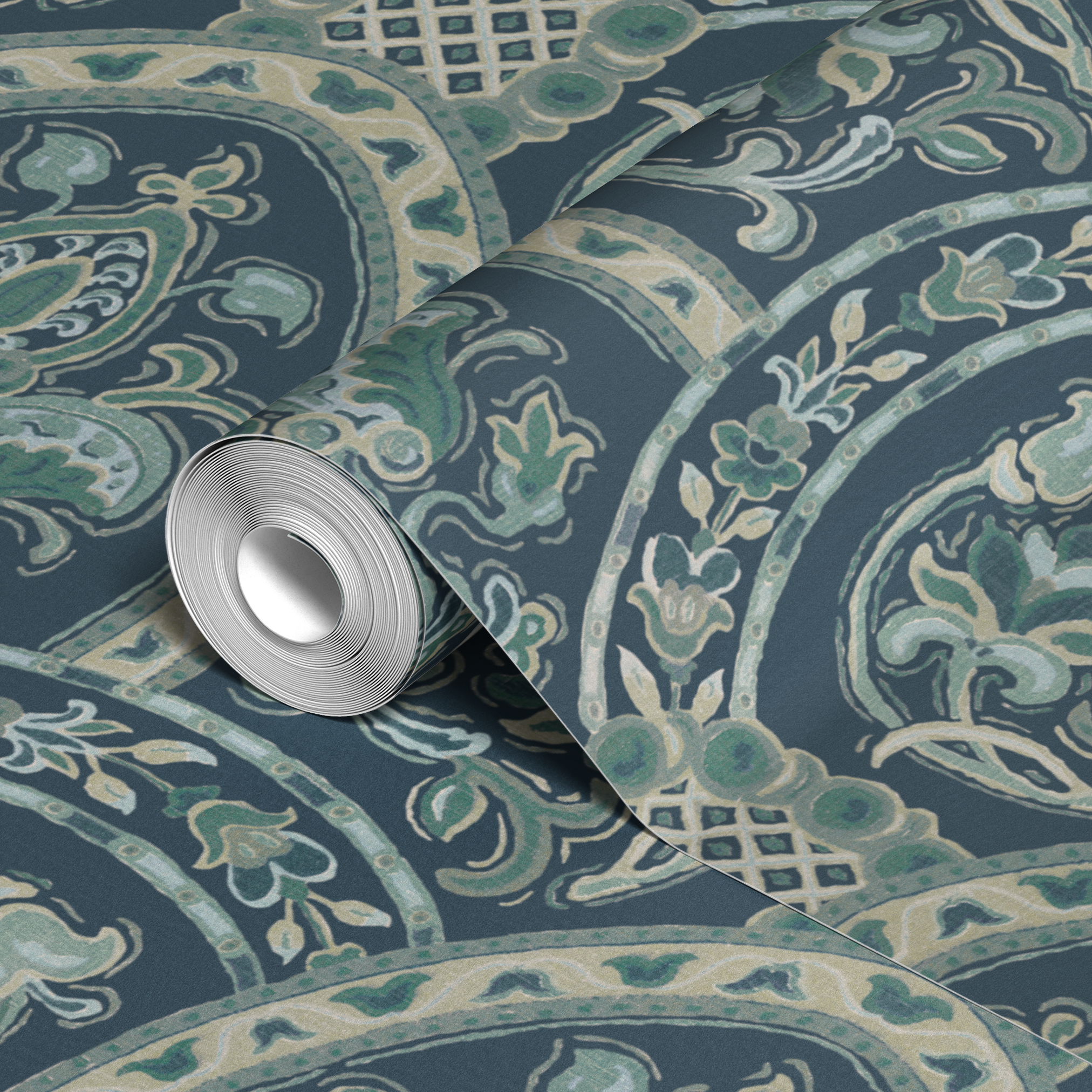wallpaper roll closeup mockup