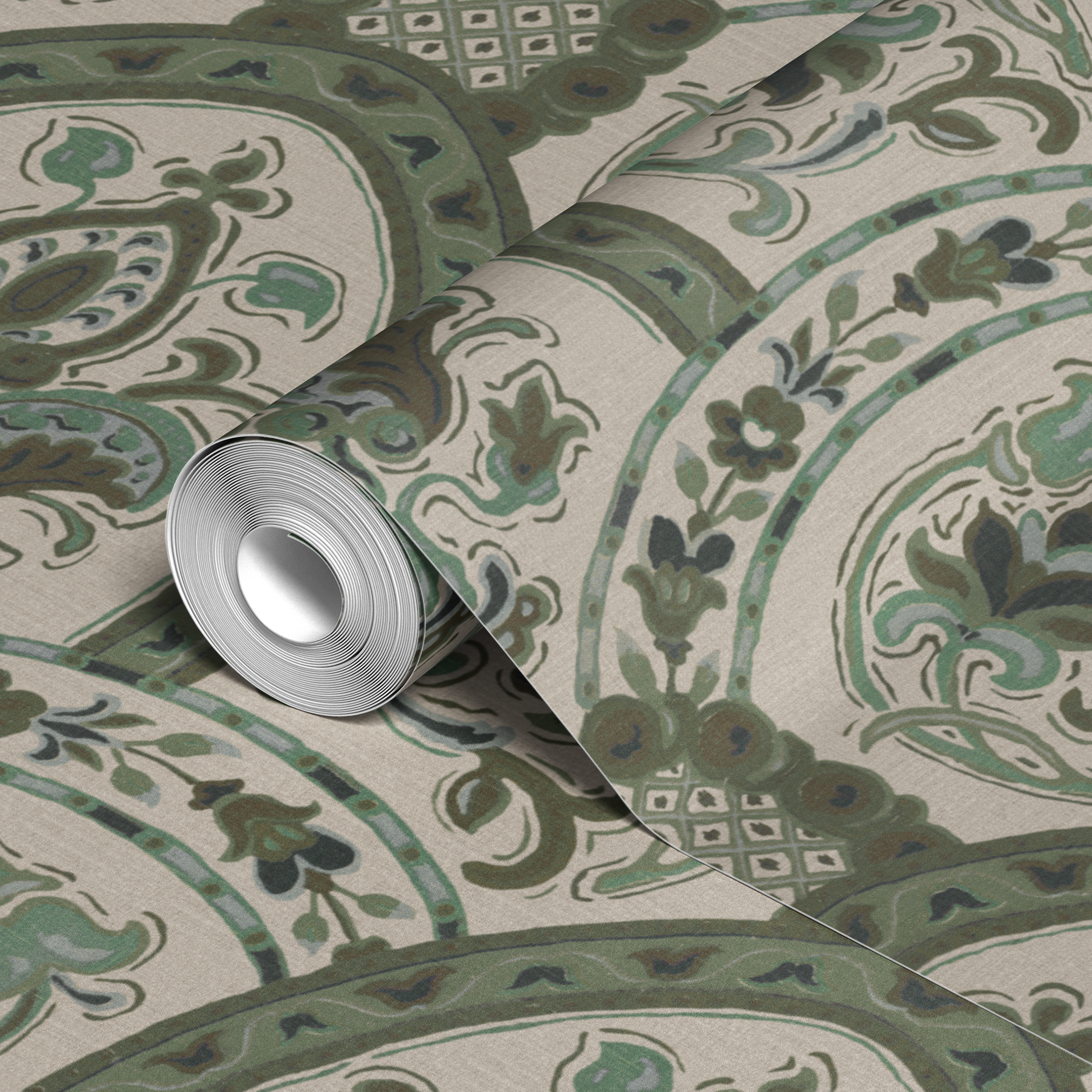 wallpaper roll closeup mockup