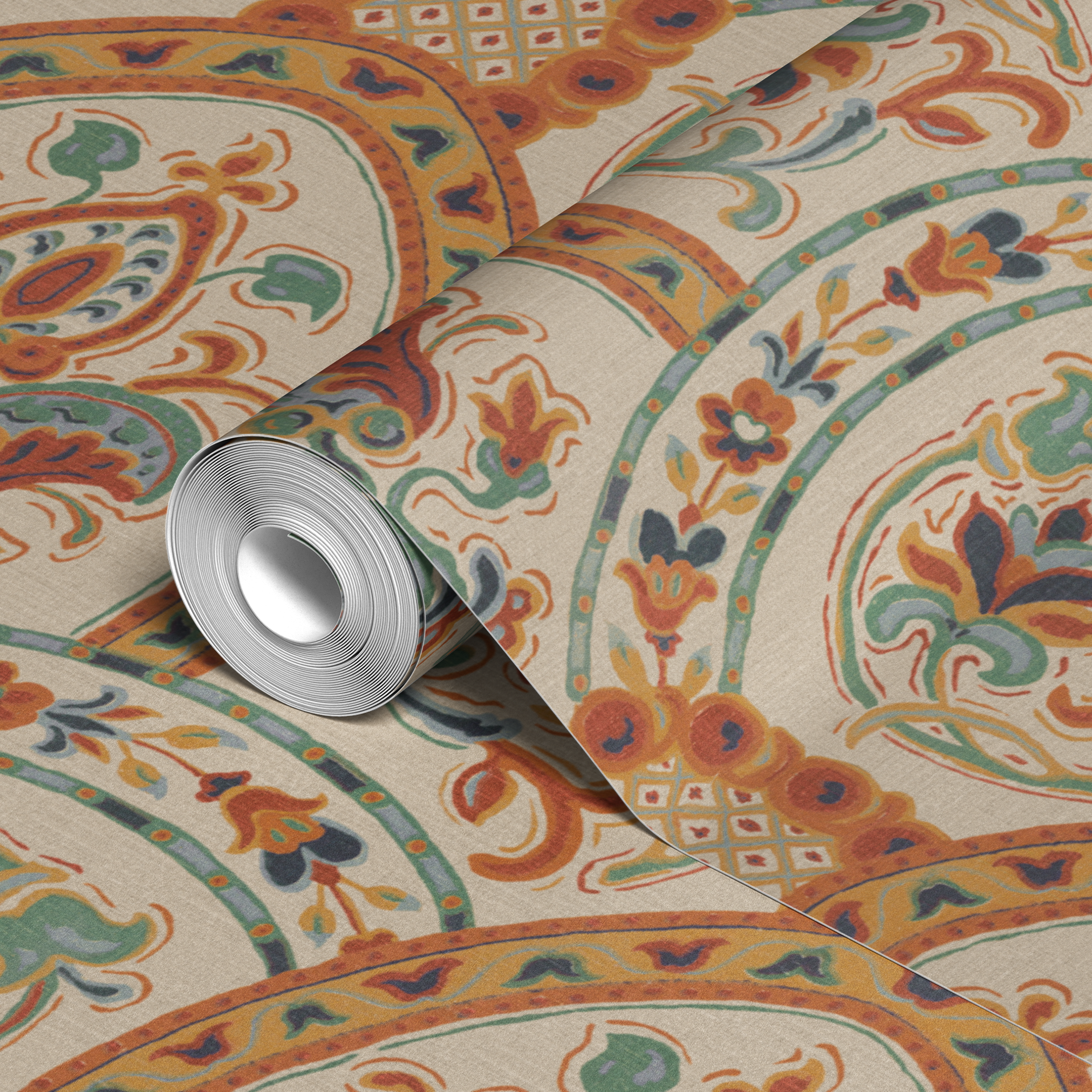 wallpaper roll closeup mockup