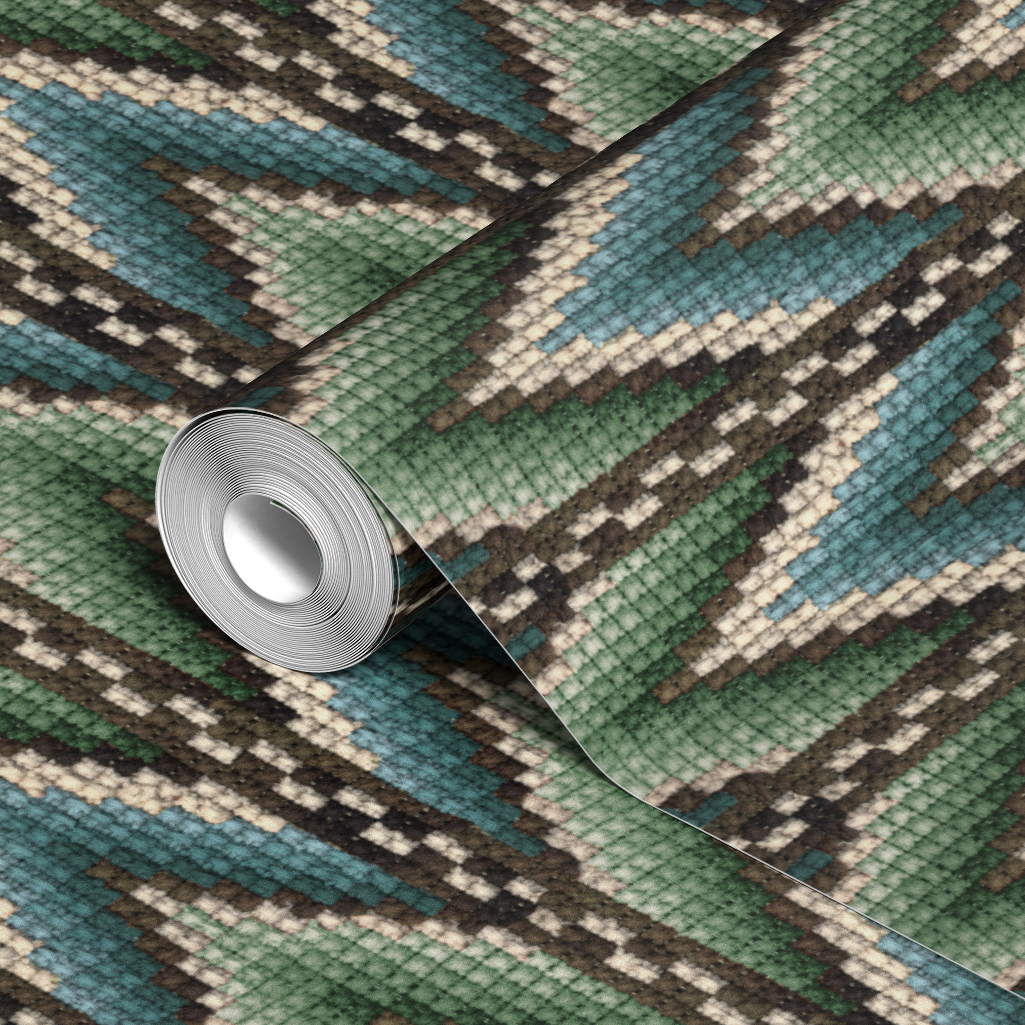 wallpaper roll closeup mockup