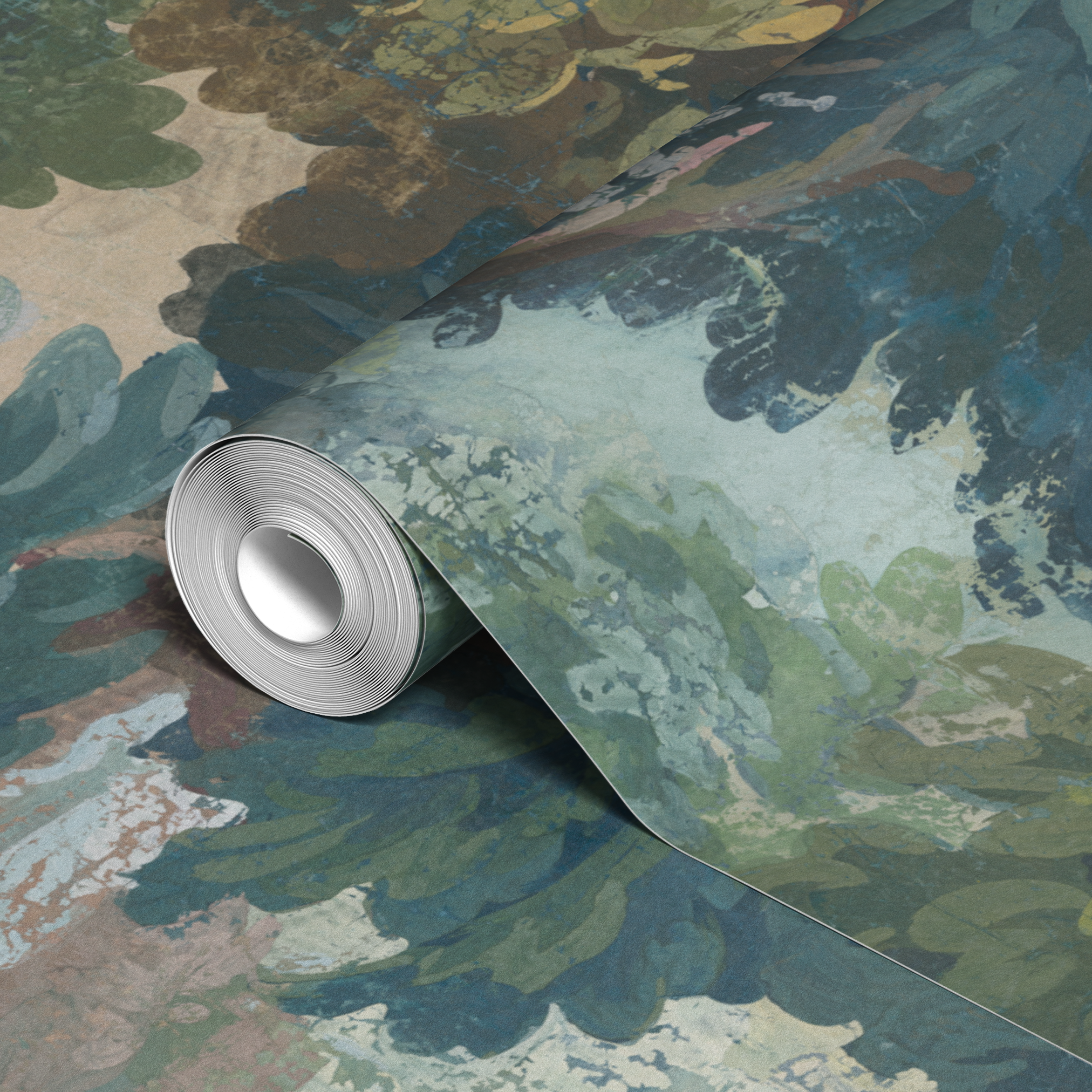 wallpaper roll closeup mockup