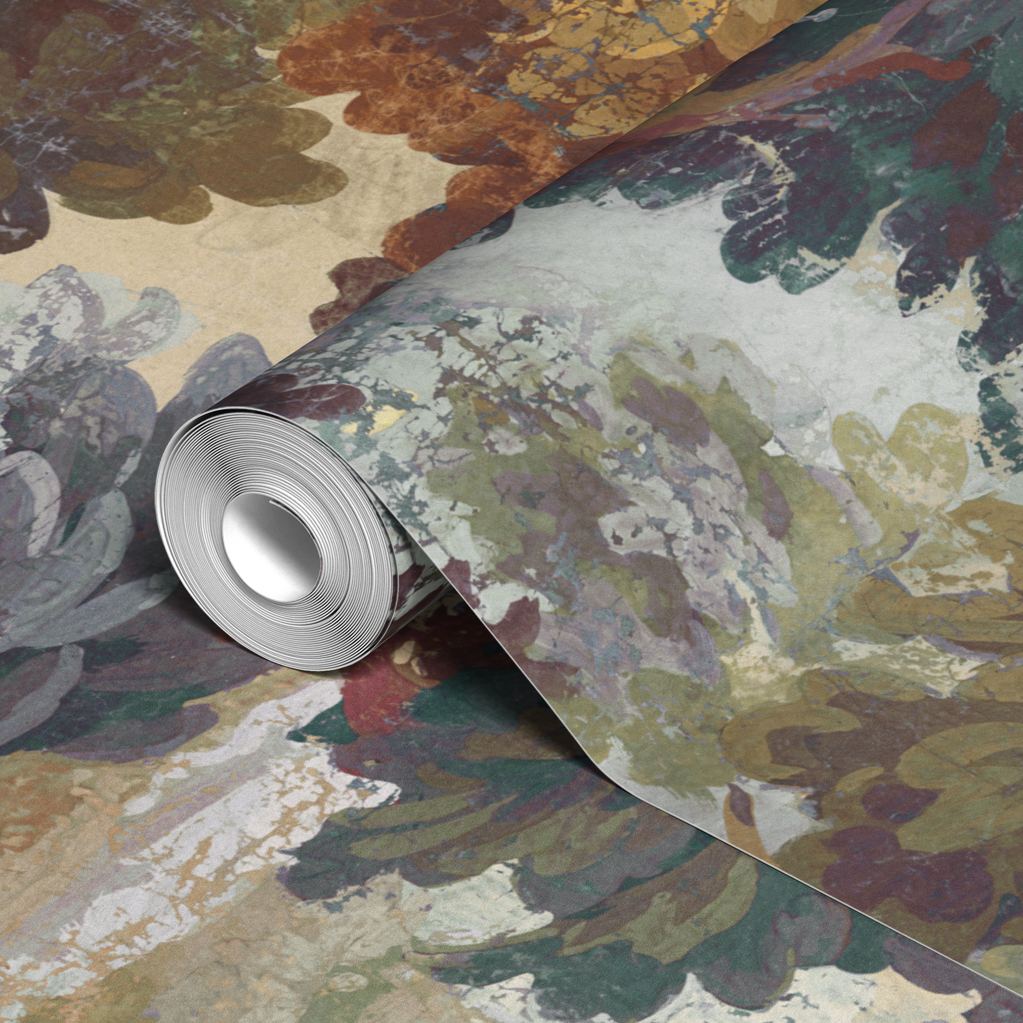 wallpaper roll closeup mockup