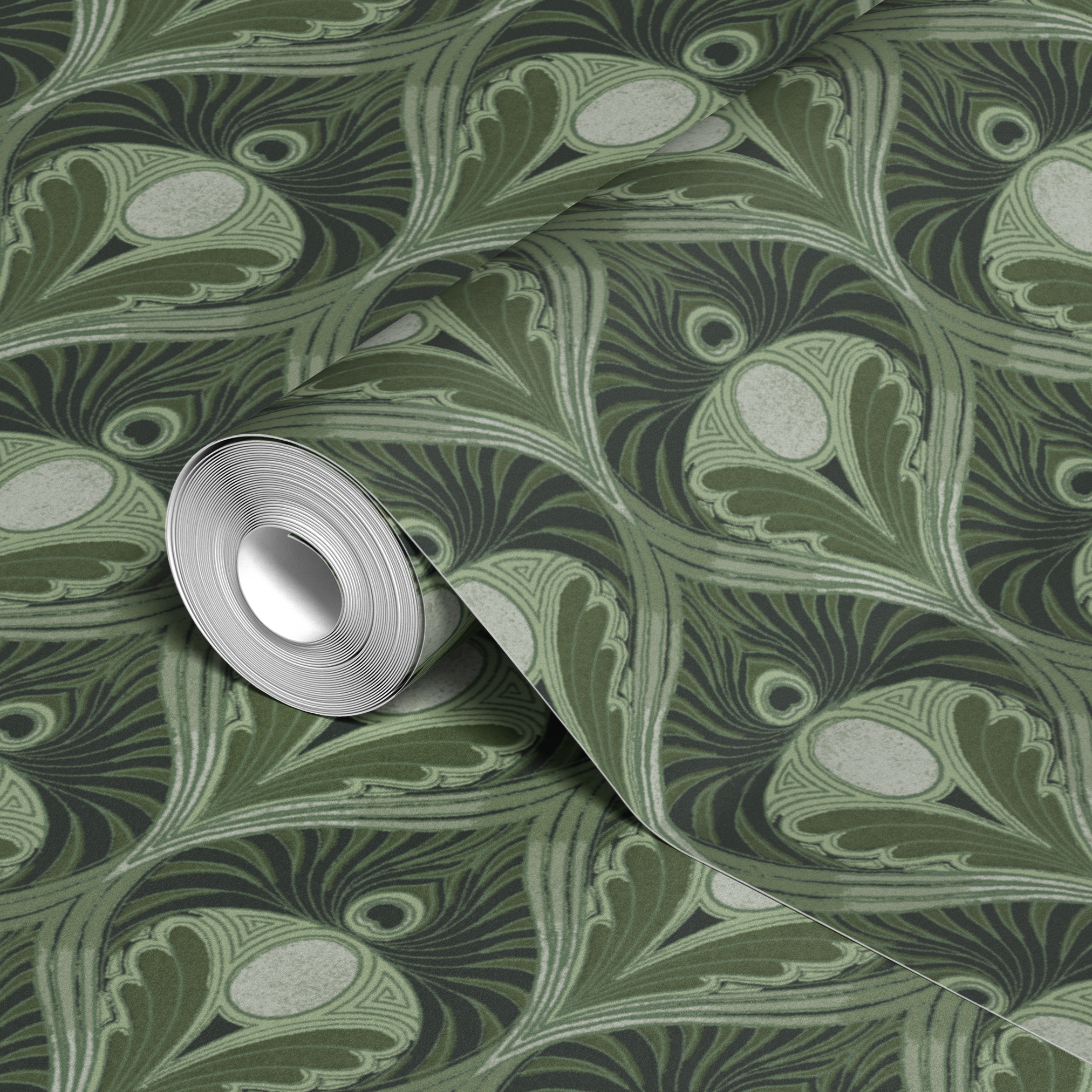 wallpaper roll closeup mockup