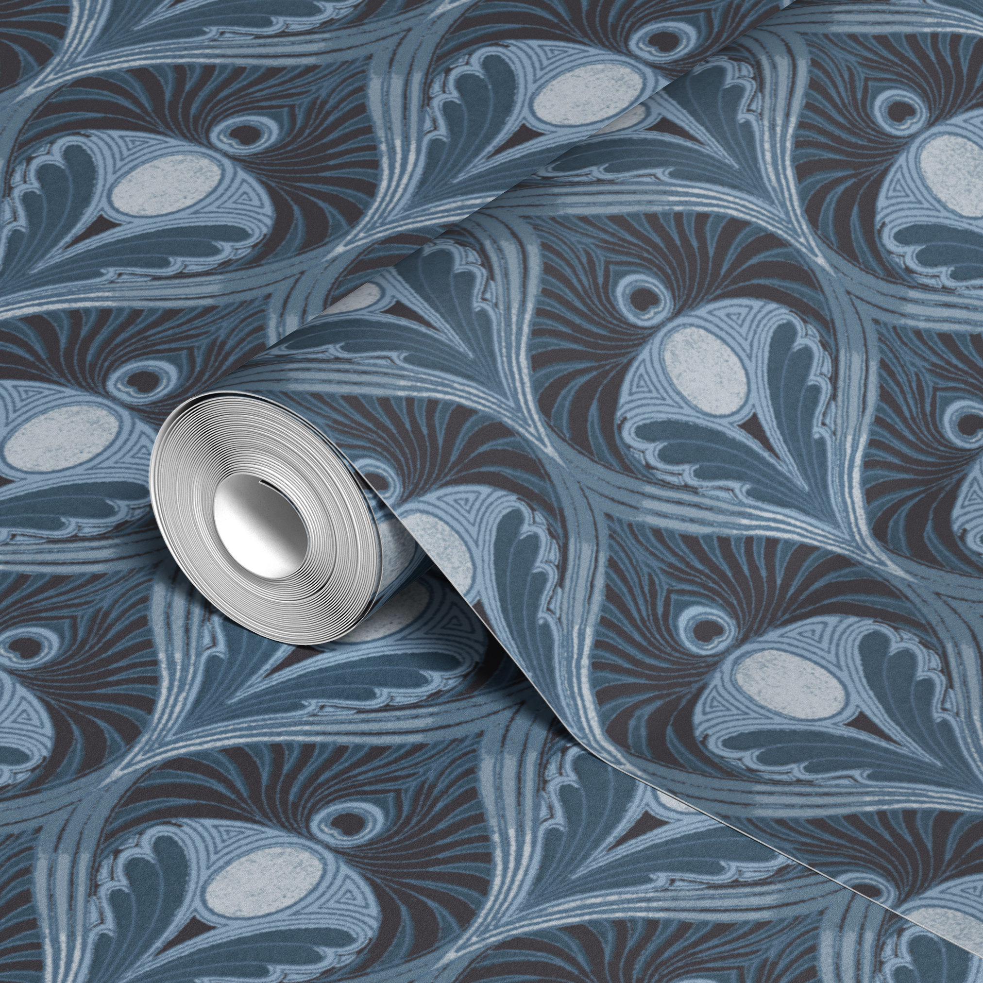 wallpaper roll closeup mockup