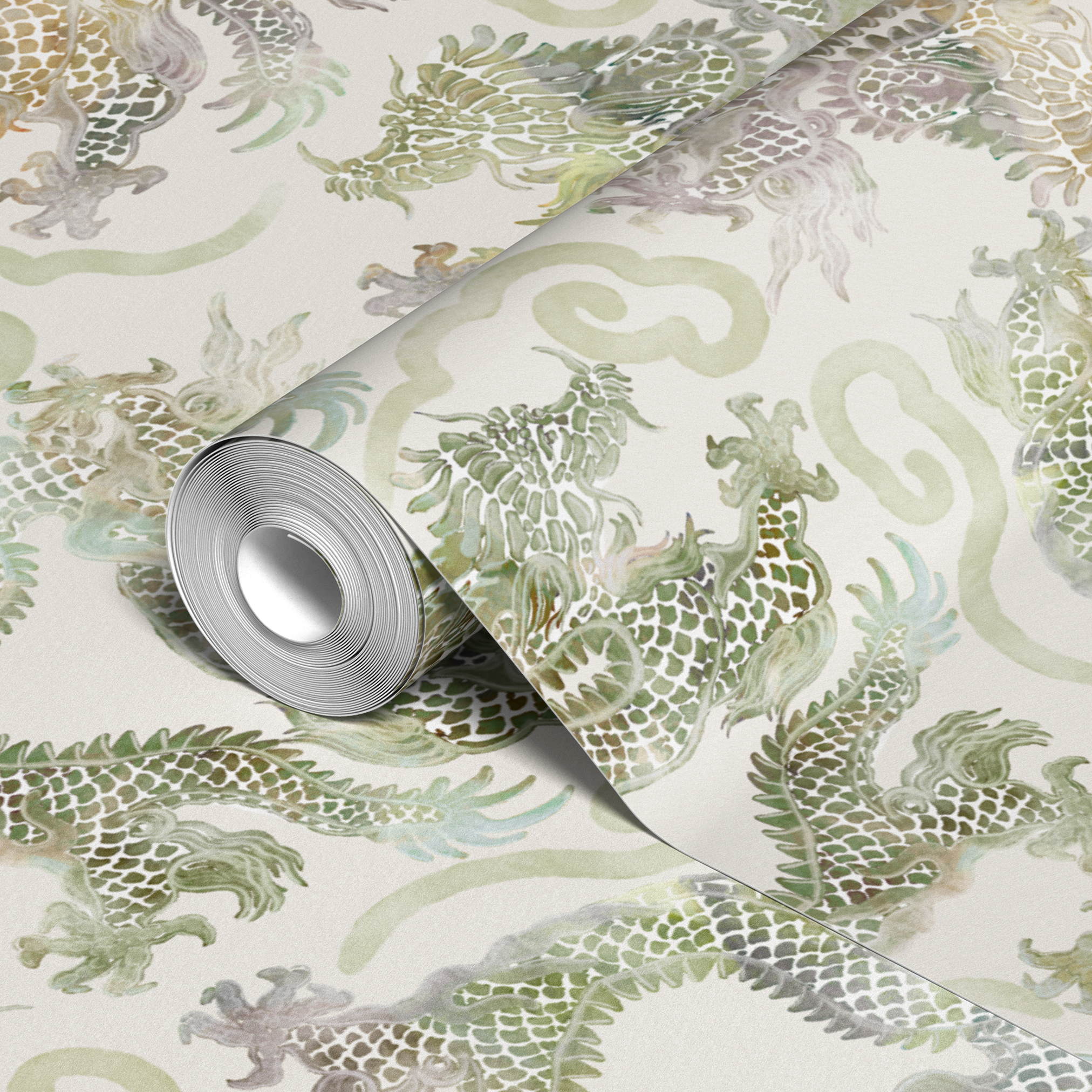 wallpaper roll closeup mockup