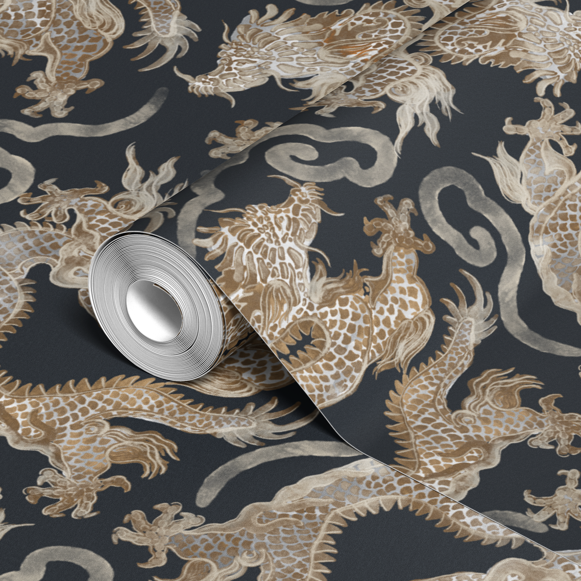 wallpaper roll closeup mockup