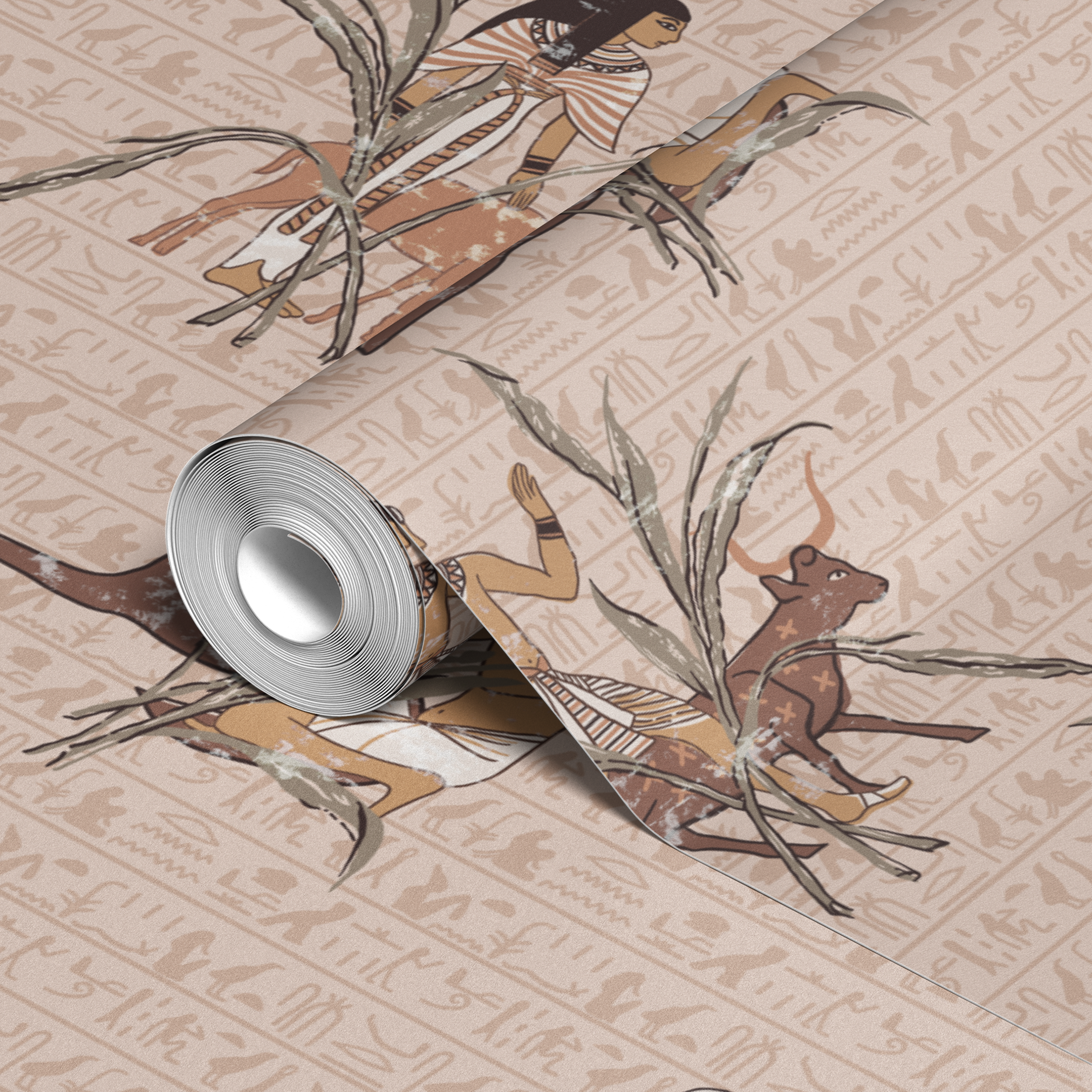 wallpaper roll closeup mockup