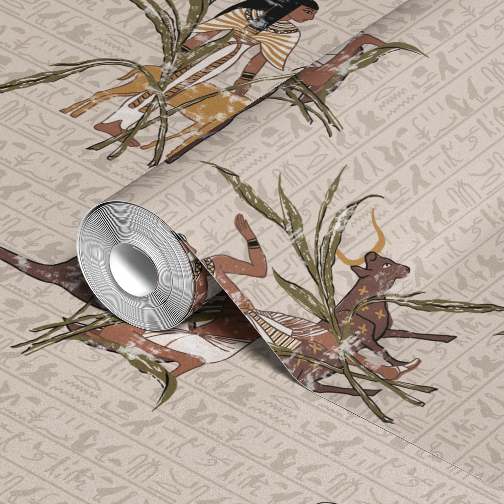 wallpaper roll closeup mockup