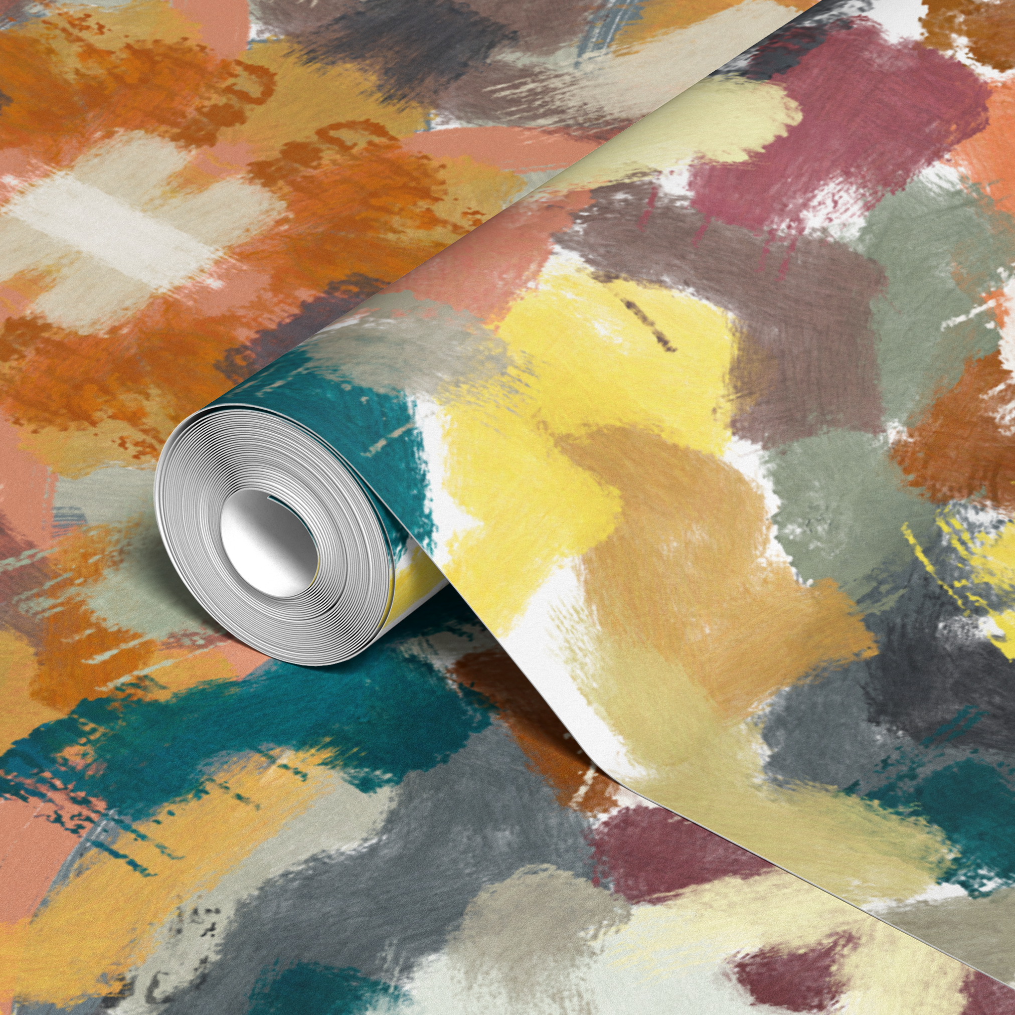 wallpaper roll closeup mockup